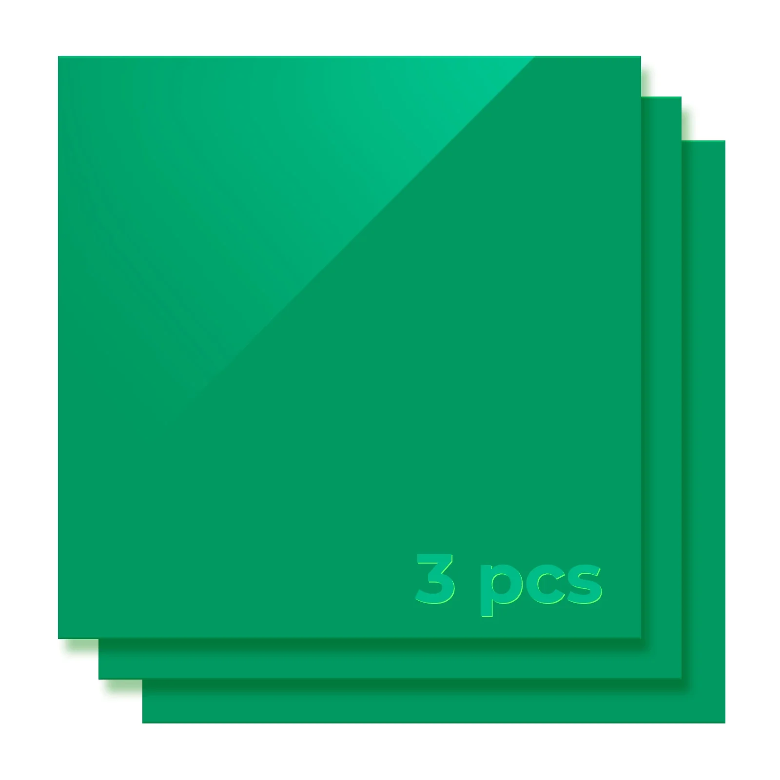 3 mm Green Opaque Glossy Acrylic Sheet Plexiglass for Diode Laser Cutting (3pcs) - Image 3