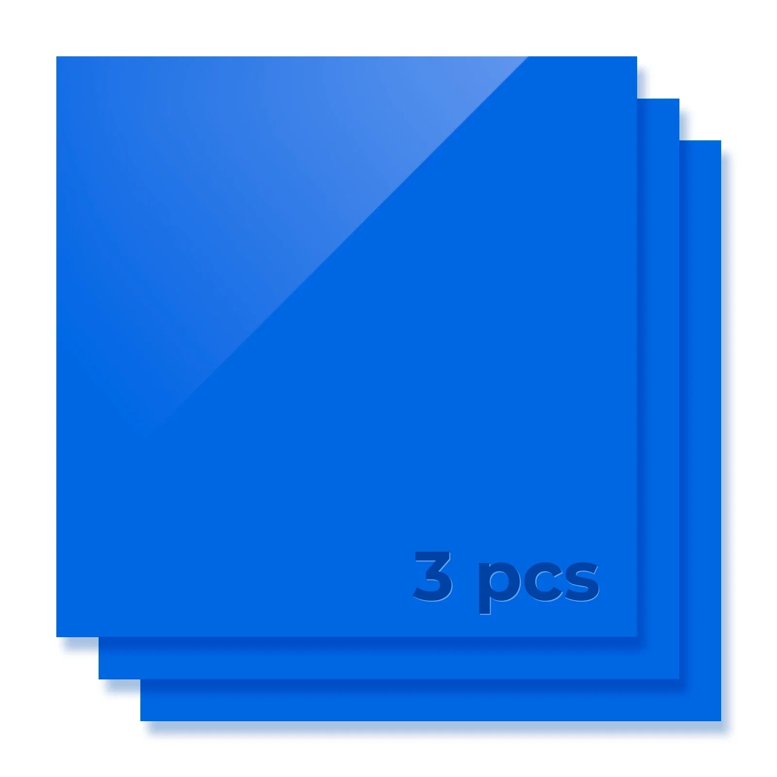 3 mm Blue Glossy Acrylic Sheet Plexiglass (3pcs) - Image 3