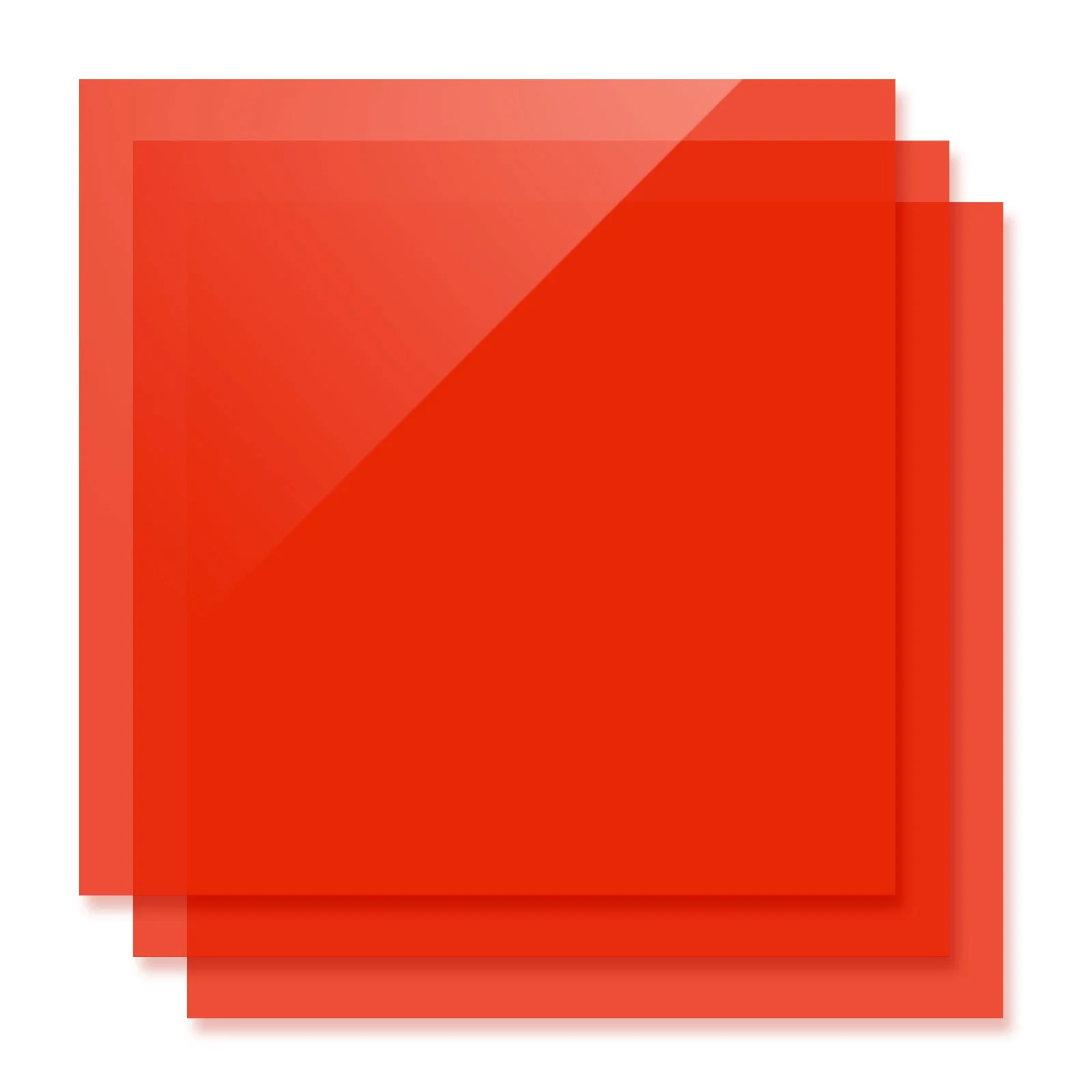 3mm Red Translucent Glossy Acrylic Sheet (3pcs) - Image 4