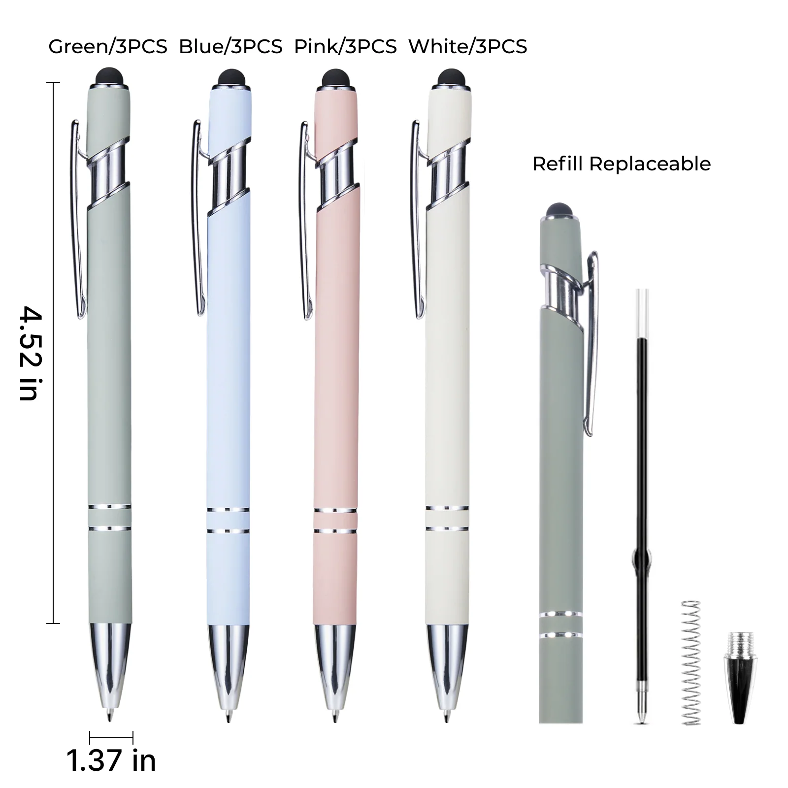 Ballpoint Pens with Stylus (12pcs) - Image 6