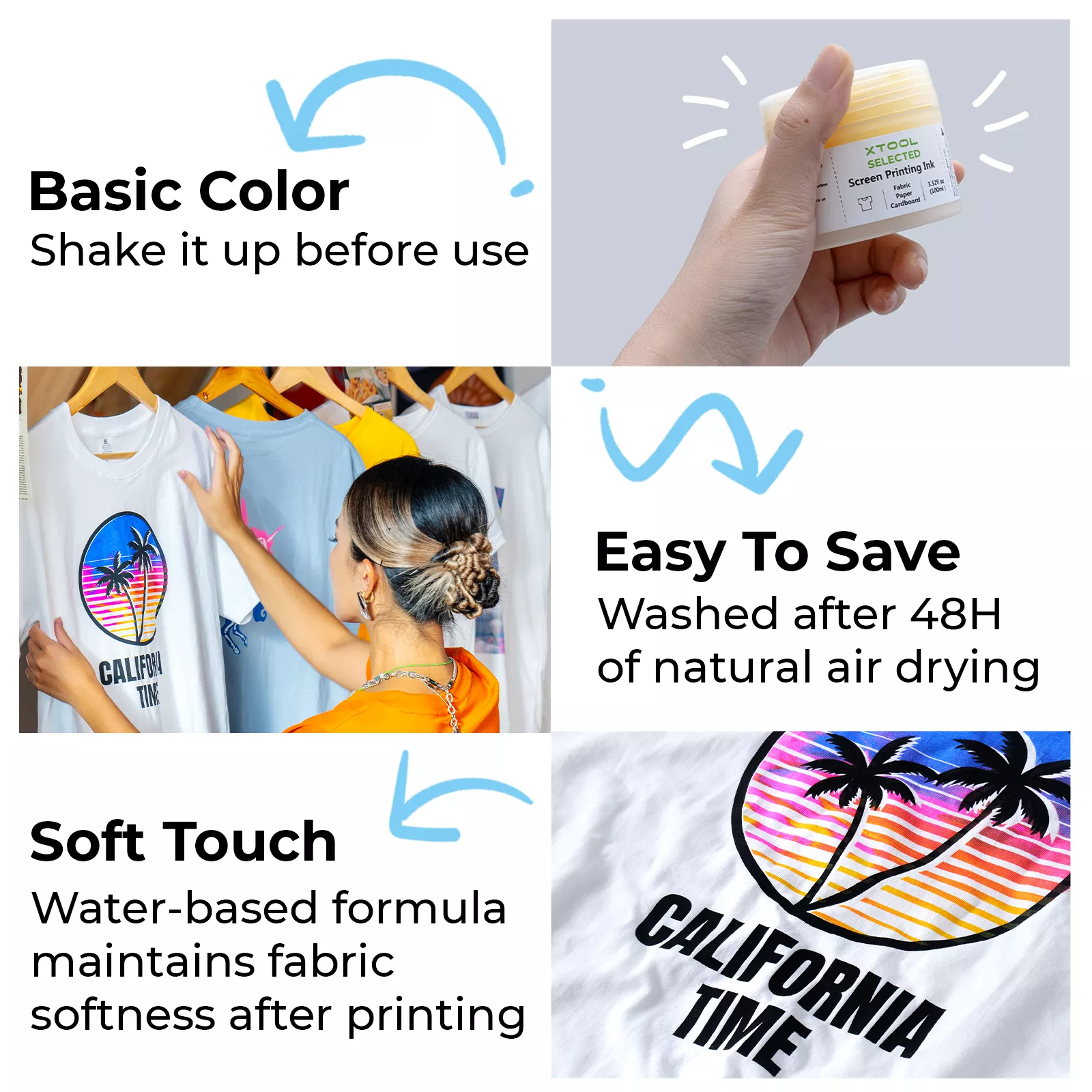 Basic Color Screen Printing Ink Set (6 Colors) - Image 4