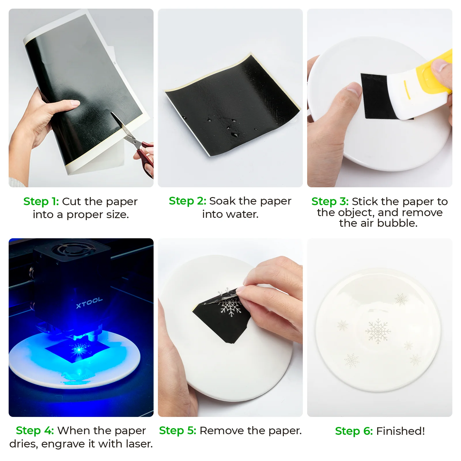 Black & Blue Laser Engraving Marking Paper (4pcs) - Image 5