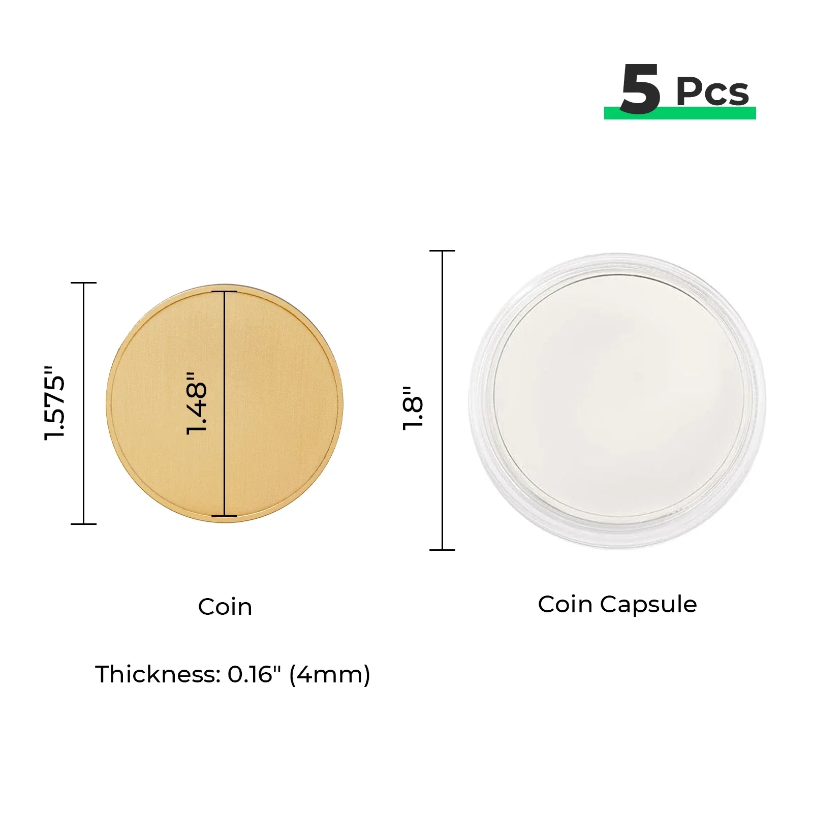 Blank Commemorative Coins (5pcs) - Image 3