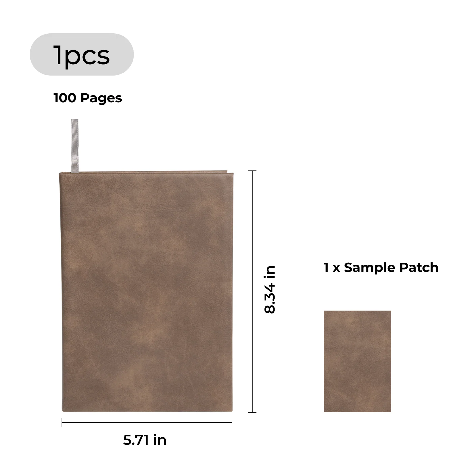 Brown to Gold Laserable PU Notebook - Image 3