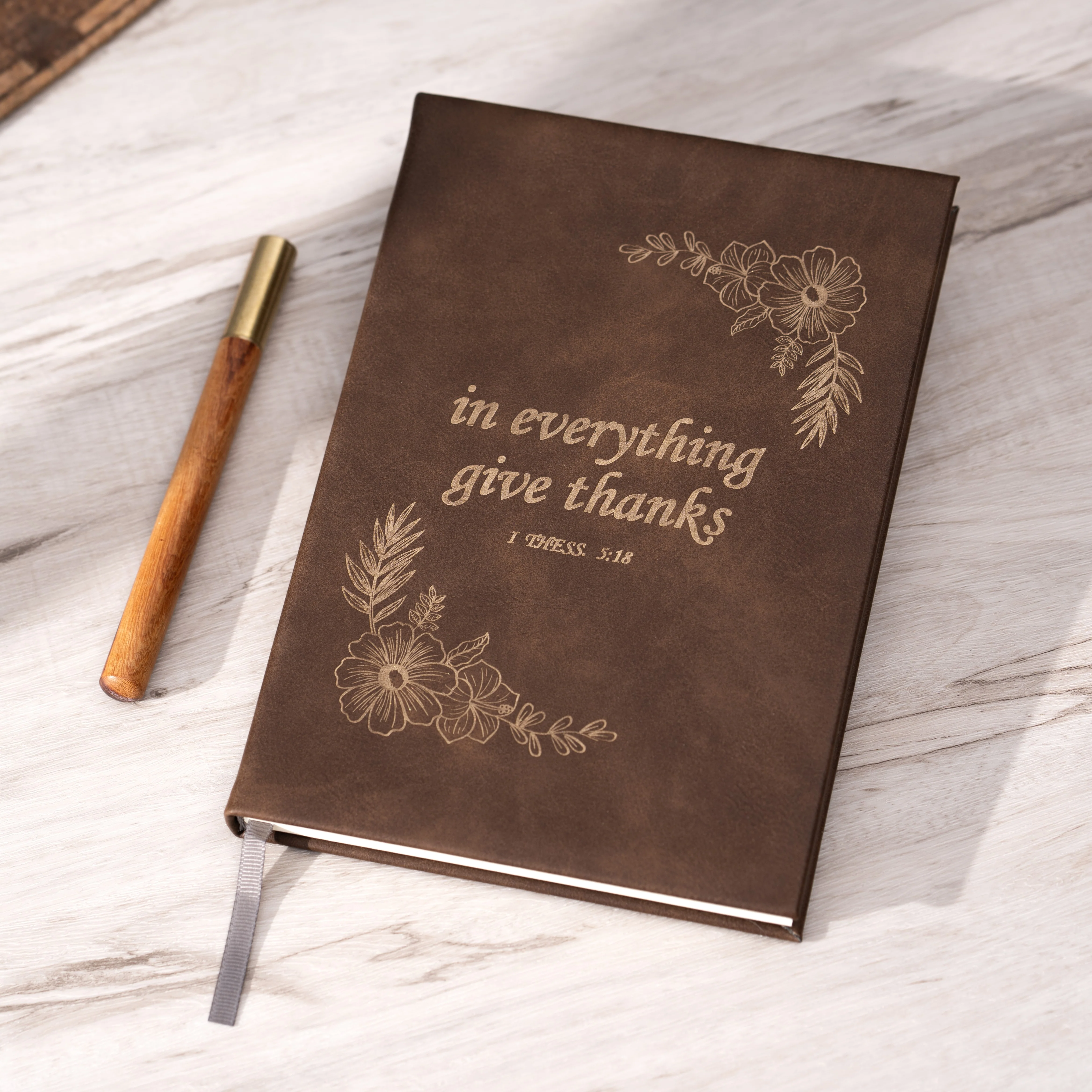 Brown to Gold Laserable PU Notebook - Image 4
