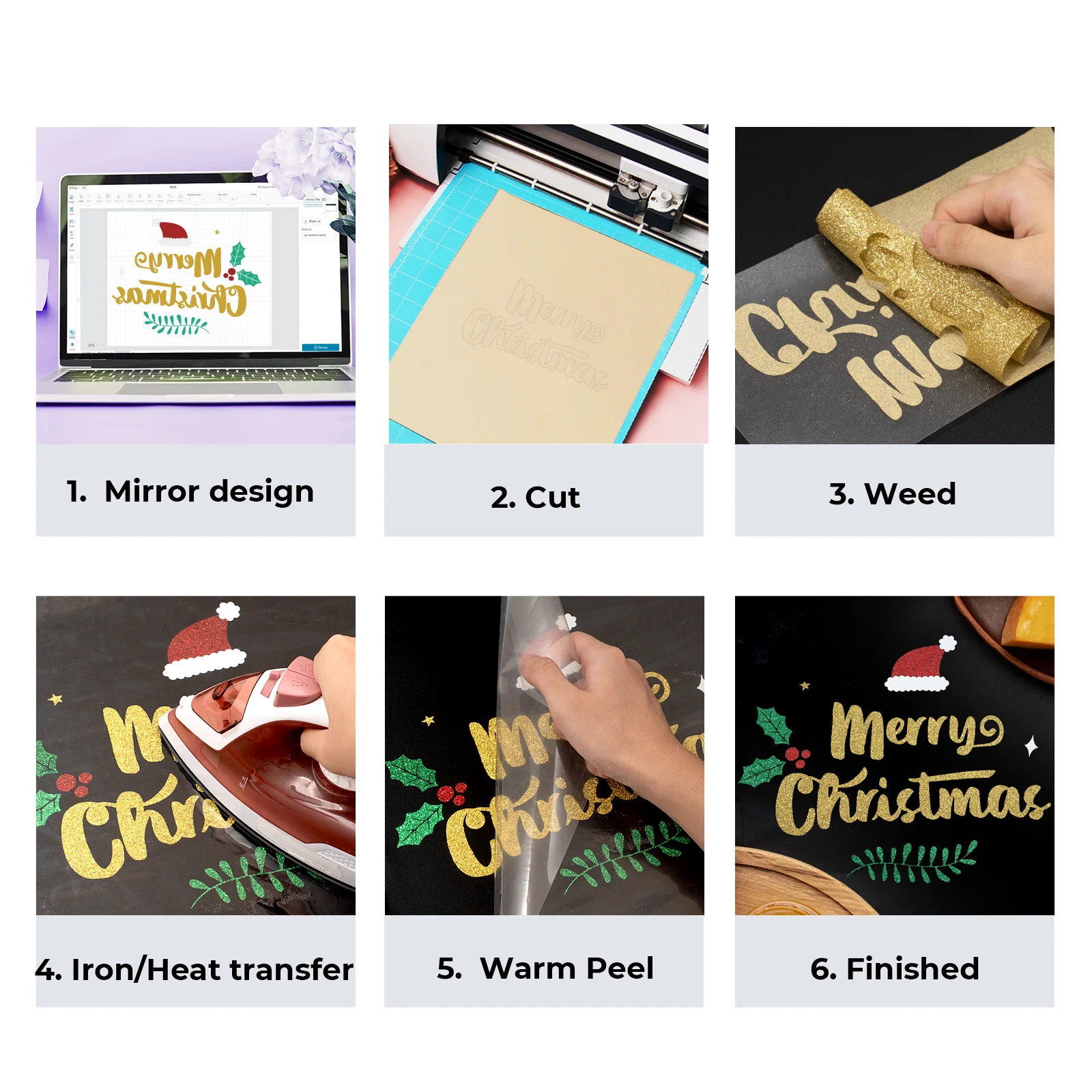 Glitter Heat Transfer Vinyl (16pcs) - Image 5