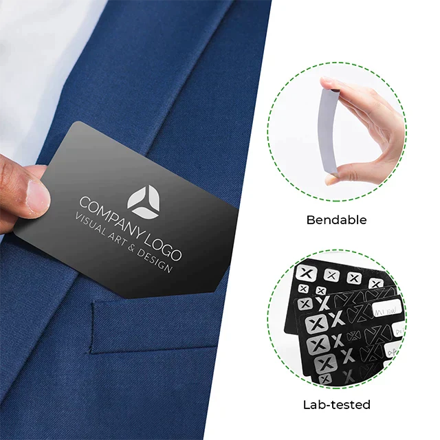 Glossy Black Aluminum Business Cards (300pcs) - Image 10