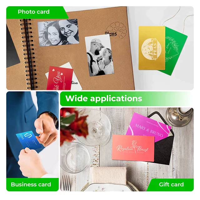 Glossy Black Aluminum Business Cards (300pcs) - Image 4