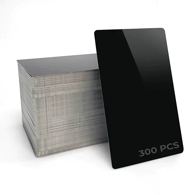 Glossy Black Aluminum Business Cards (300pcs) - Image 5