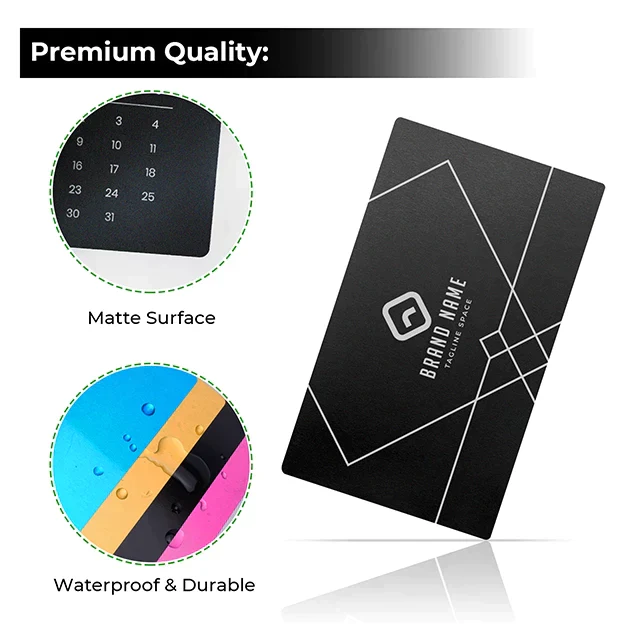 Glossy Black Aluminum Business Cards (300pcs) - Image 6