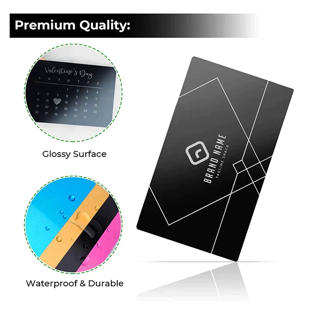 Glossy Black Aluminum Business Cards (300pcs) - Image 9
