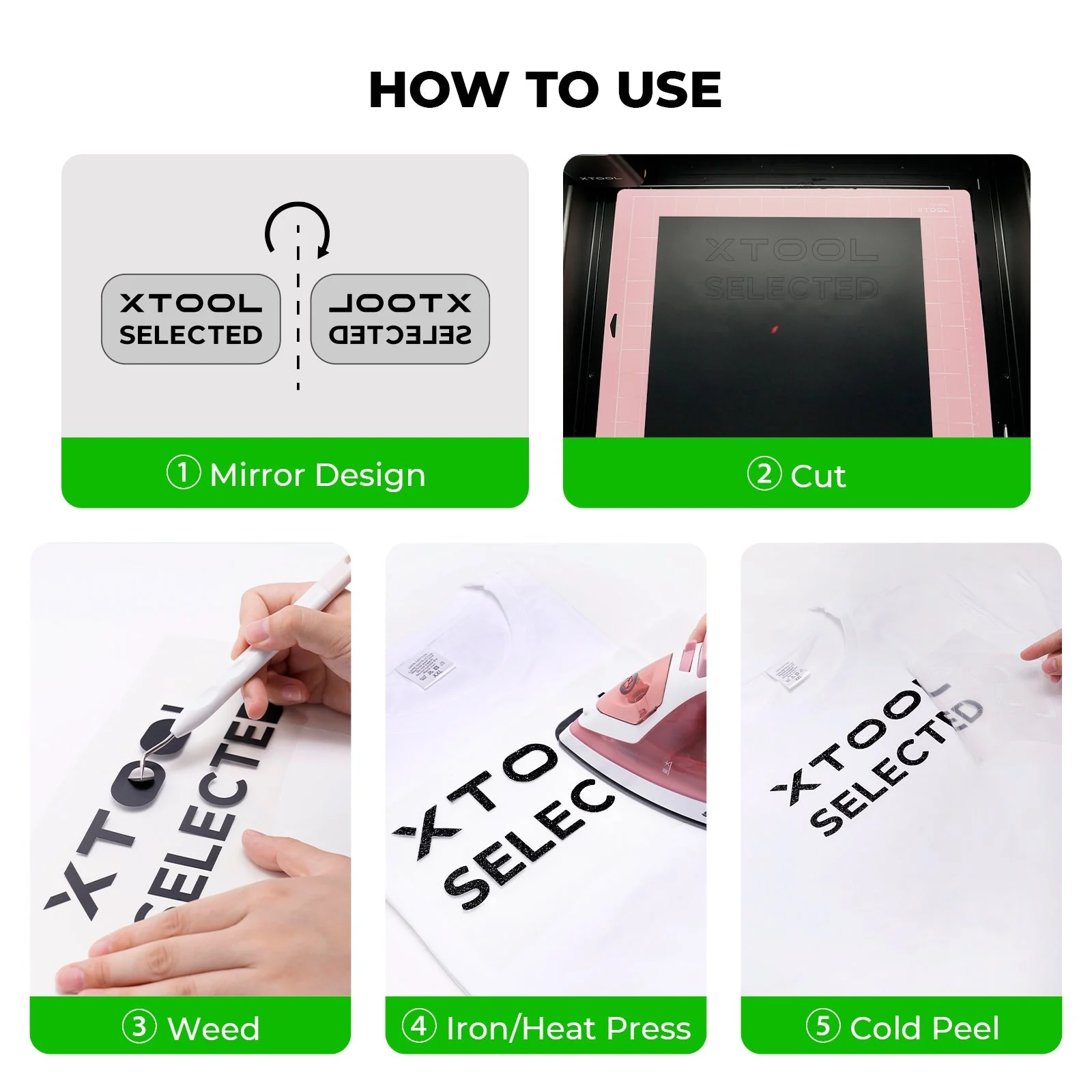 Glow in the Dark PU Heat Transfer Vinyl (20pcs) - Image 3