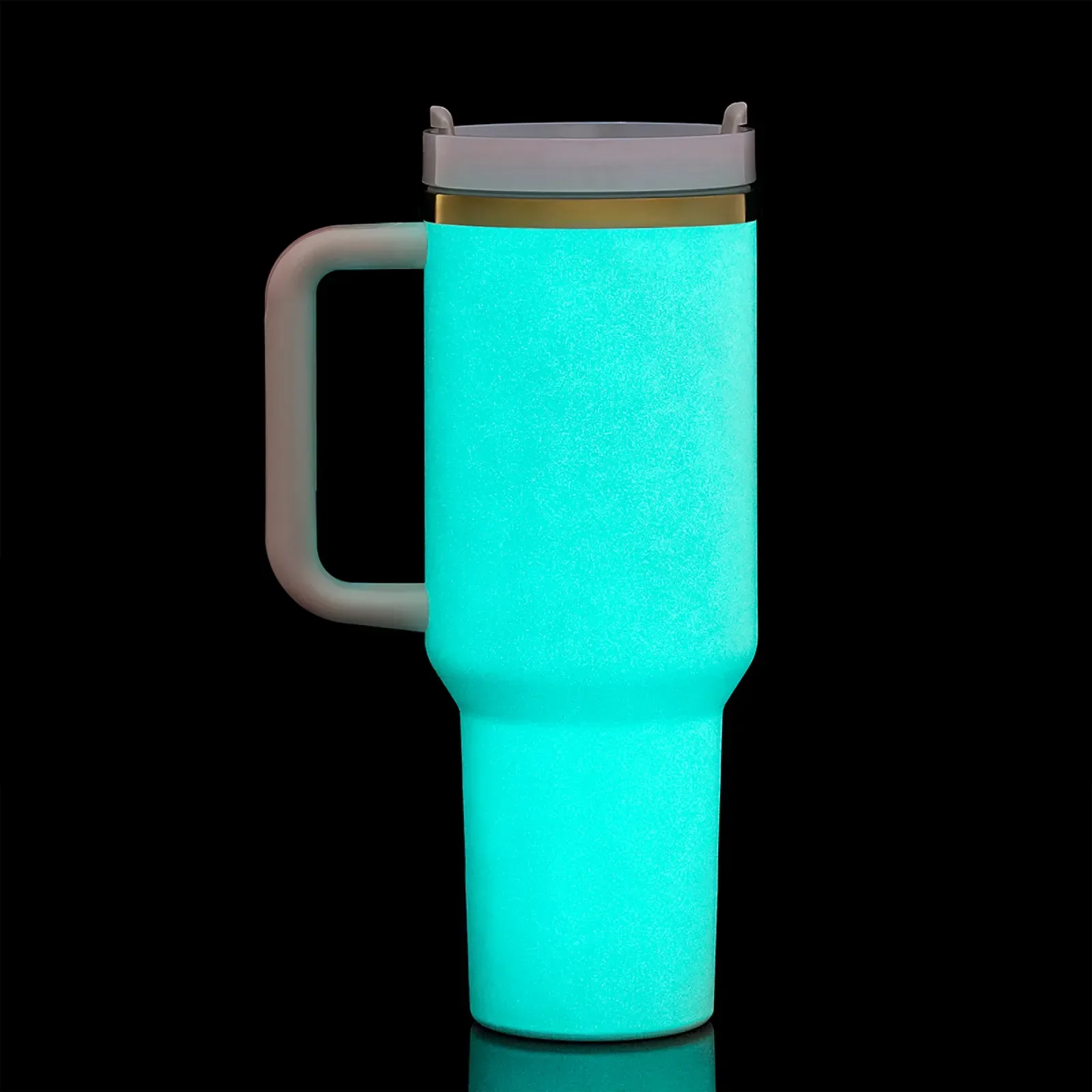 40oz Glow in the Dark Stainless Steel Tumbler with Handle - Image 24
