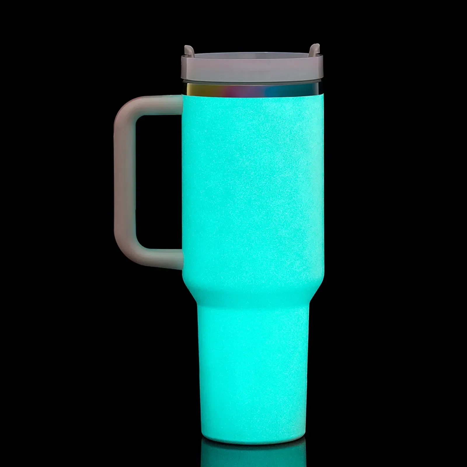40oz Glow in the Dark Stainless Steel Tumbler with Handle - Image 34