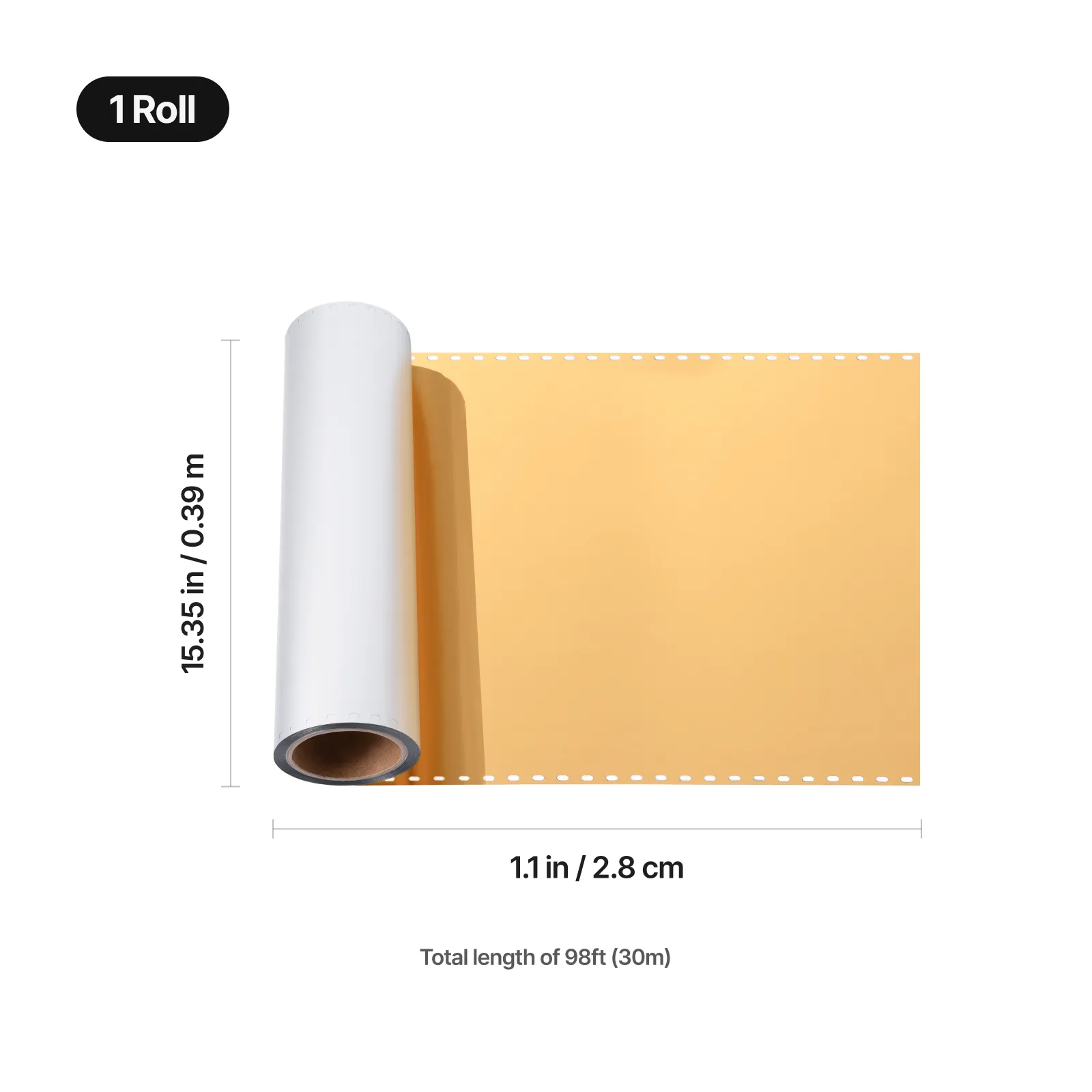 Gold Foil Apparel Printer Film Roll (30m) - Image 3