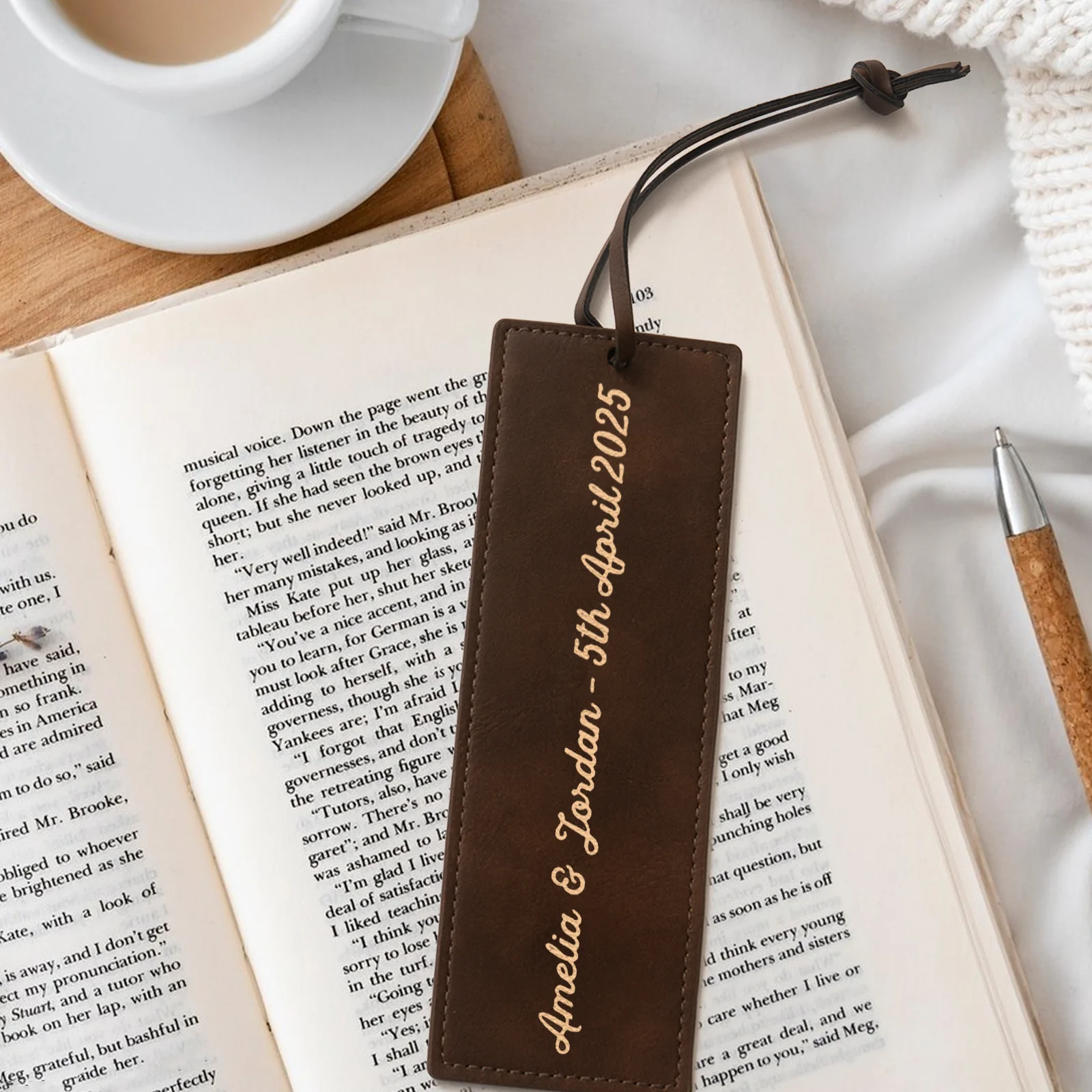 Laserable PU Patch Bookmarks Black&Brown (4pcs) - Image 5