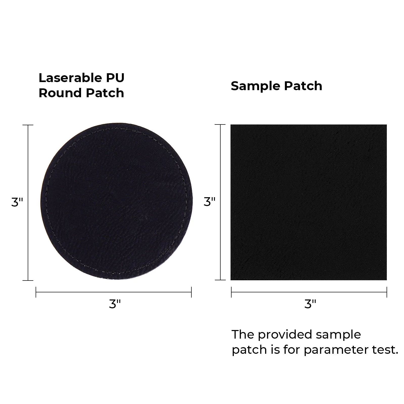 Round Laserable PU Iron-on Patch (10pcs) - Image 10