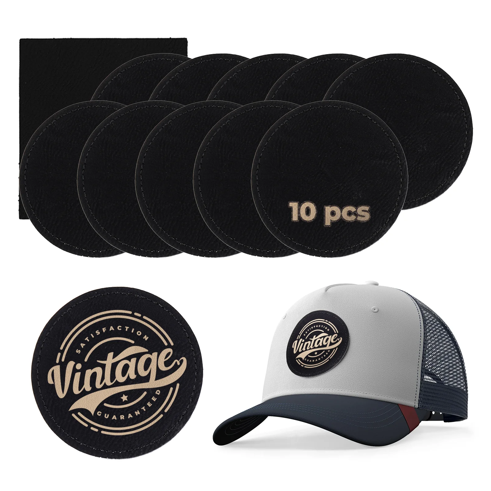 Round Laserable PU Iron-on Patch (10pcs) - Image 7