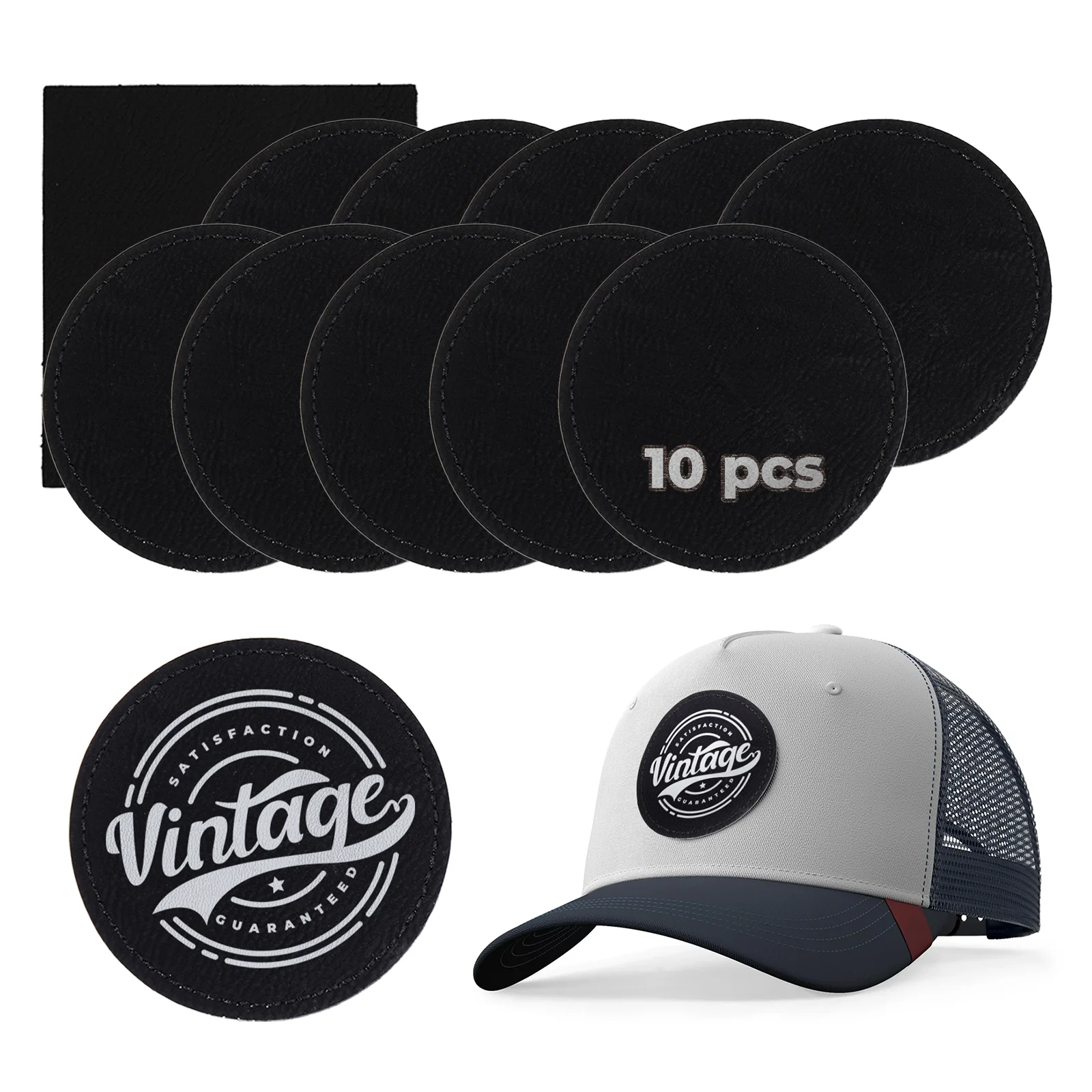 Round Laserable PU Iron-on Patch (10pcs) - Image 9