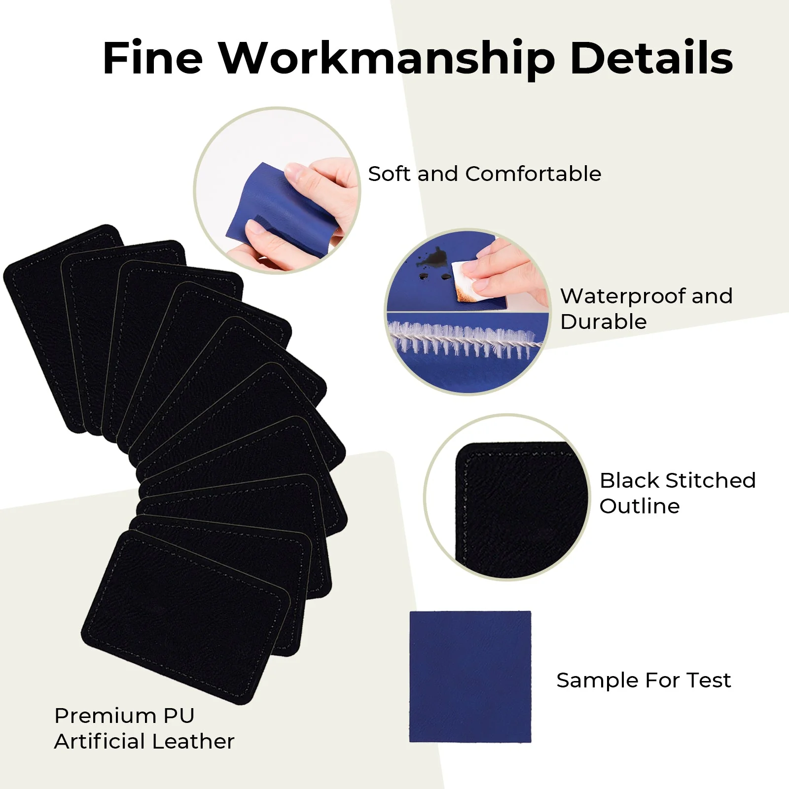 Laserable Leatherette Rectangular Patch (10pcs) - Image 18