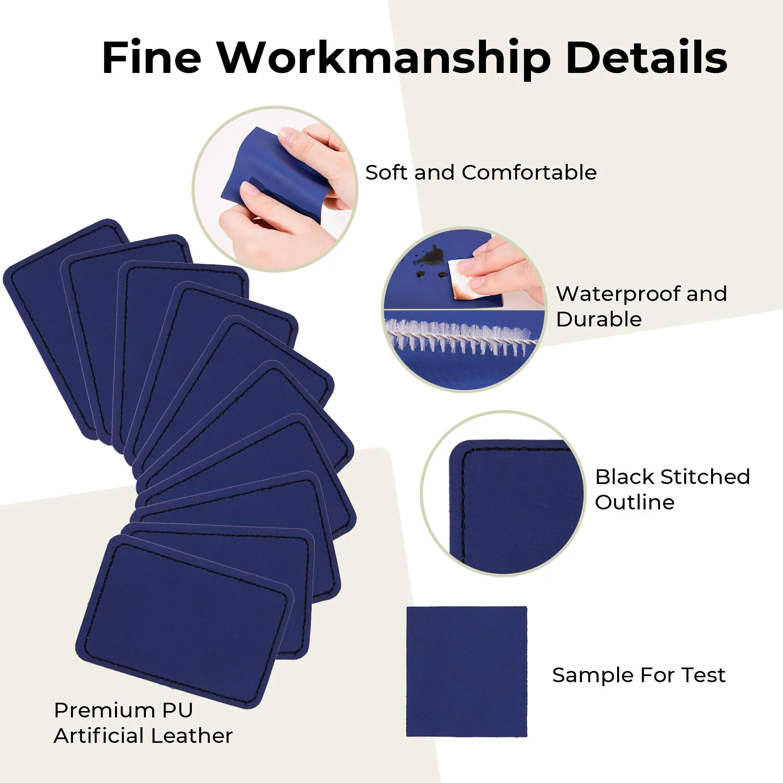 Laserable Leatherette Rectangular Patch (10pcs) - Image 20