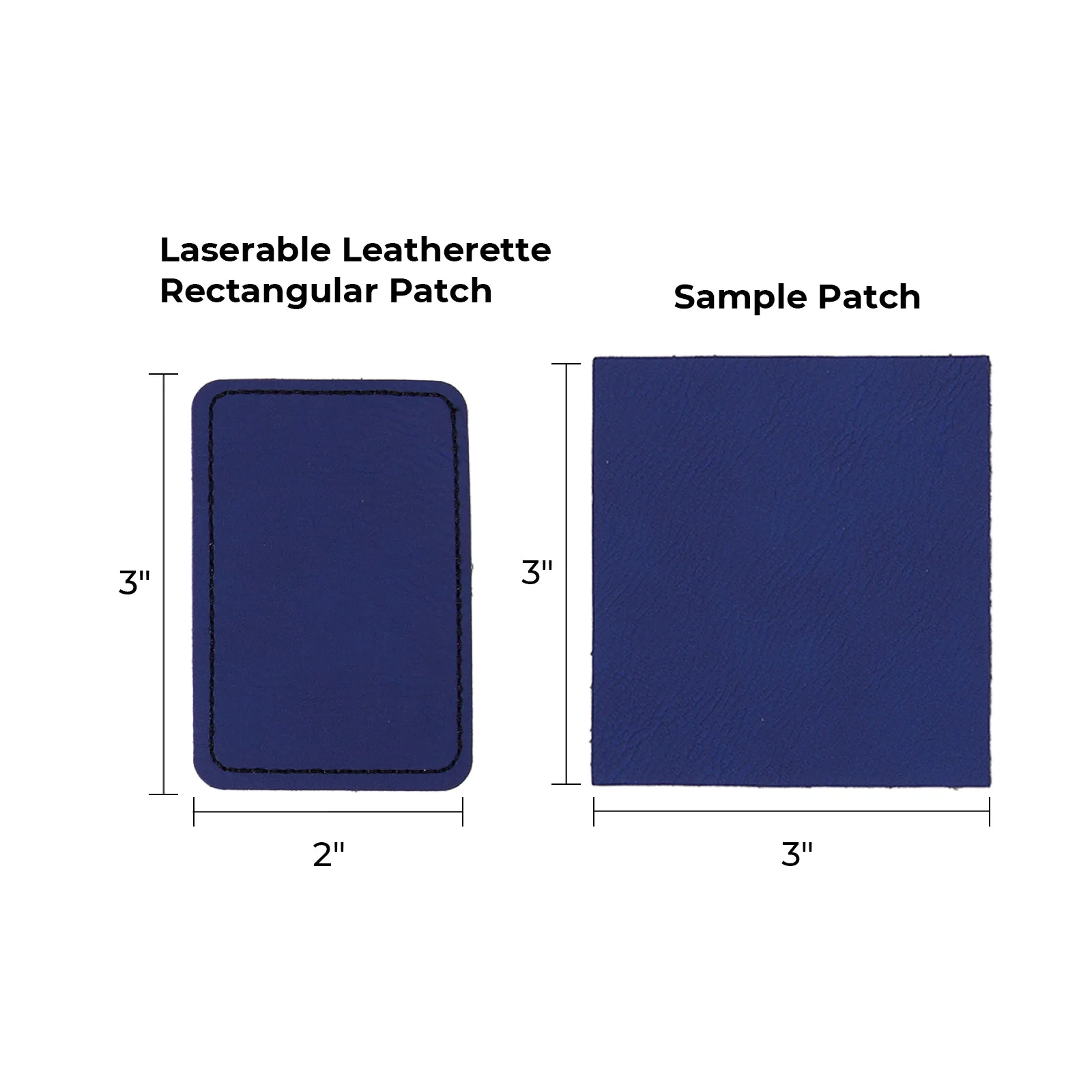 Laserable Leatherette Rectangular Patch (10pcs) - Image 5