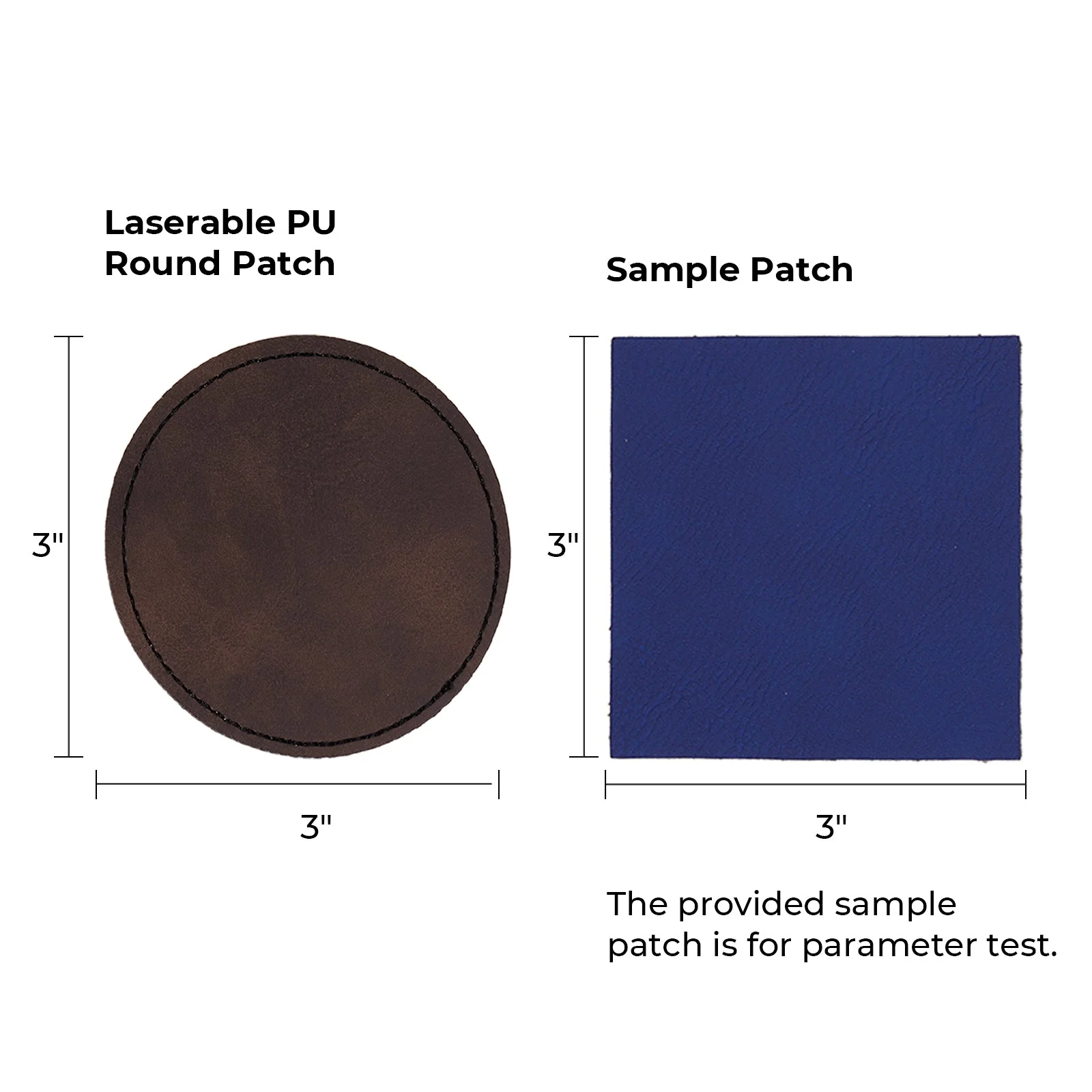 Laserable PU Round Patch (10pcs) - Image 16