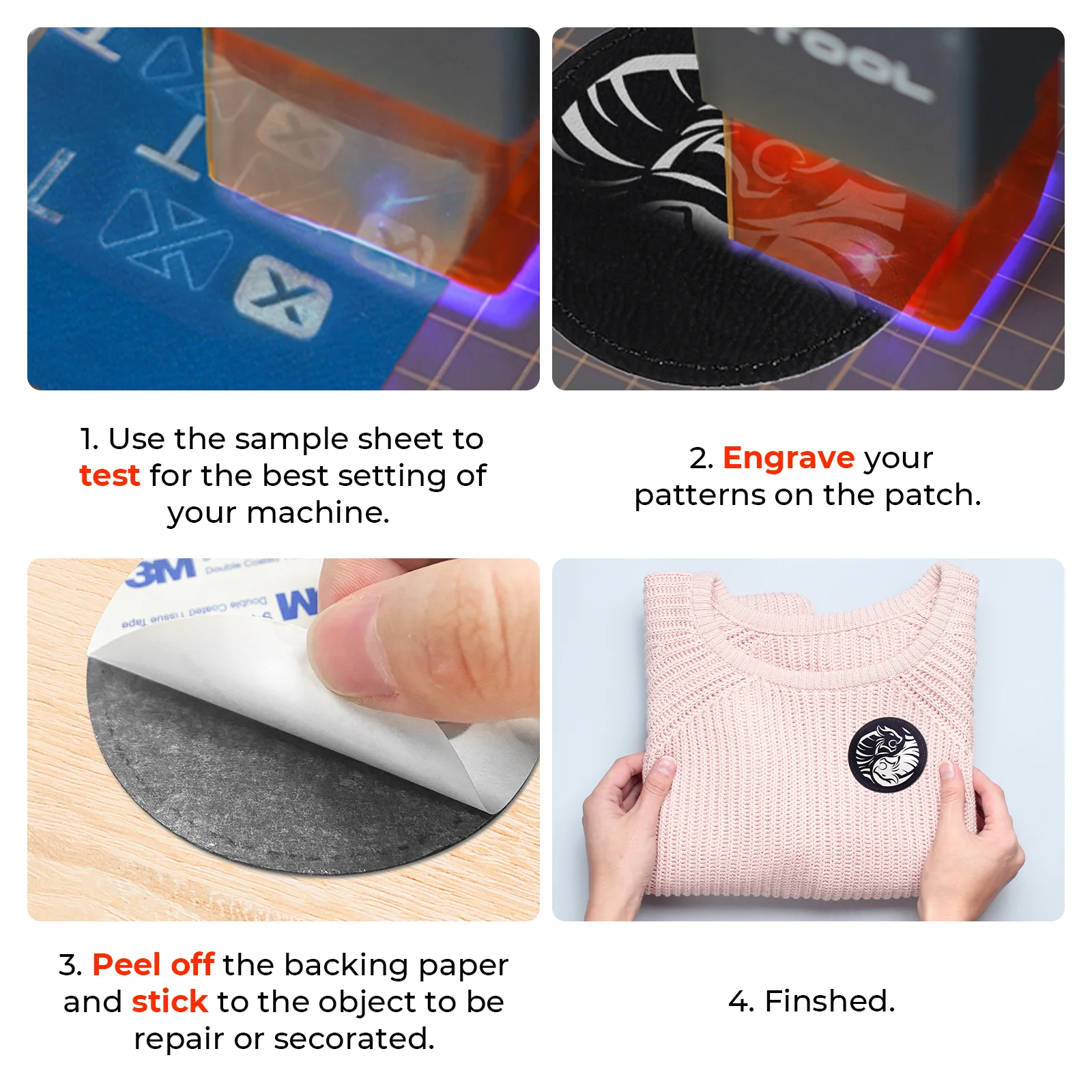 Laserable PU Round Patch (10pcs) - Image 4