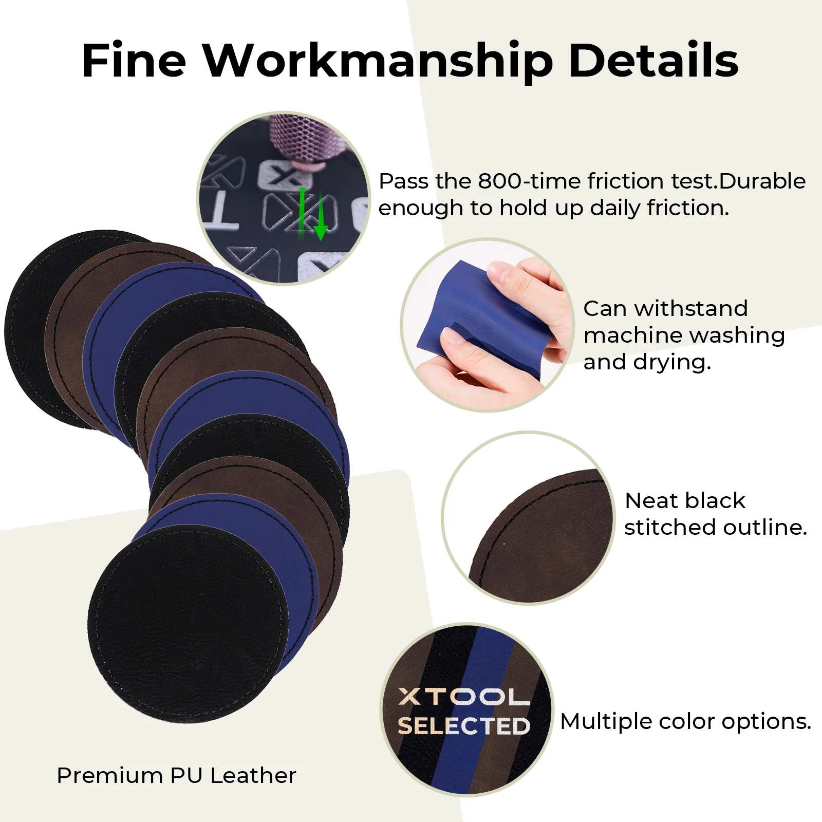 Laserable PU Round Patch (10pcs) - Image 5