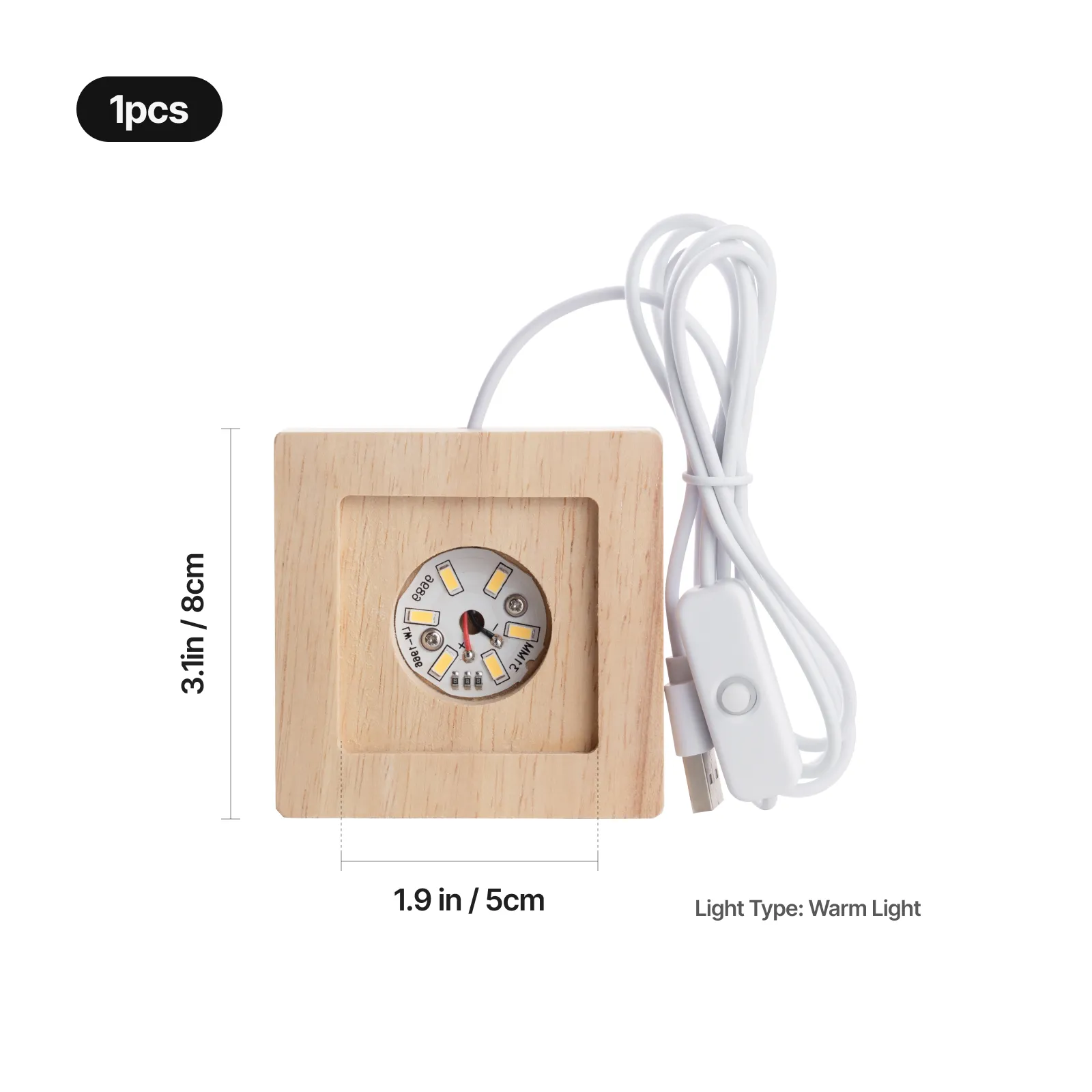 LED Display Stand for Rectangular Crystal (1pcs) - Image 3