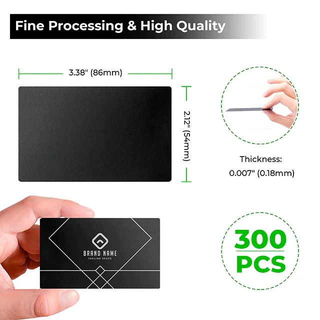 Matte Aluminum Metal Business Cards (300pcs) - Image 6