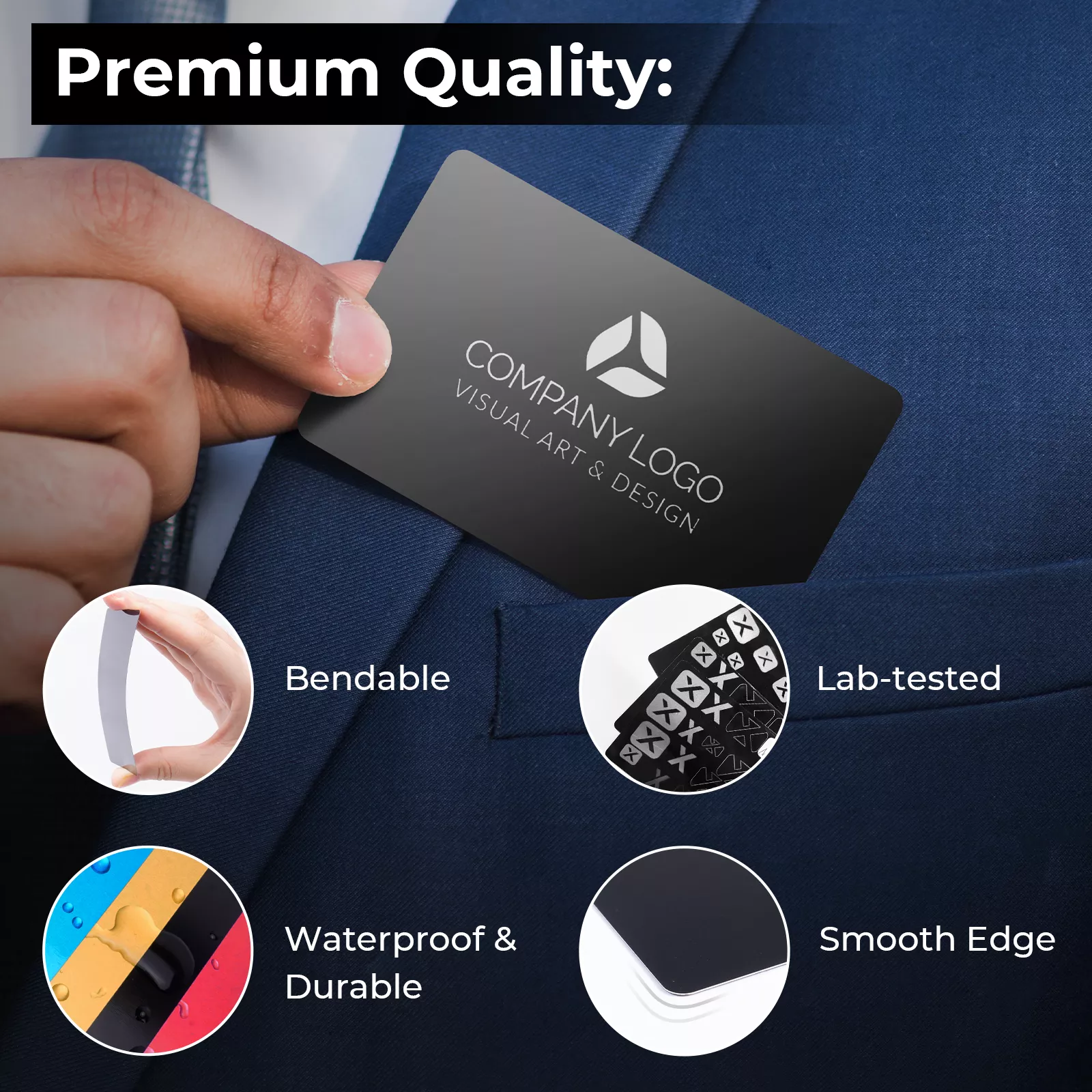 Multicolor Aluminum Business Cards (300pcs) - Image 5