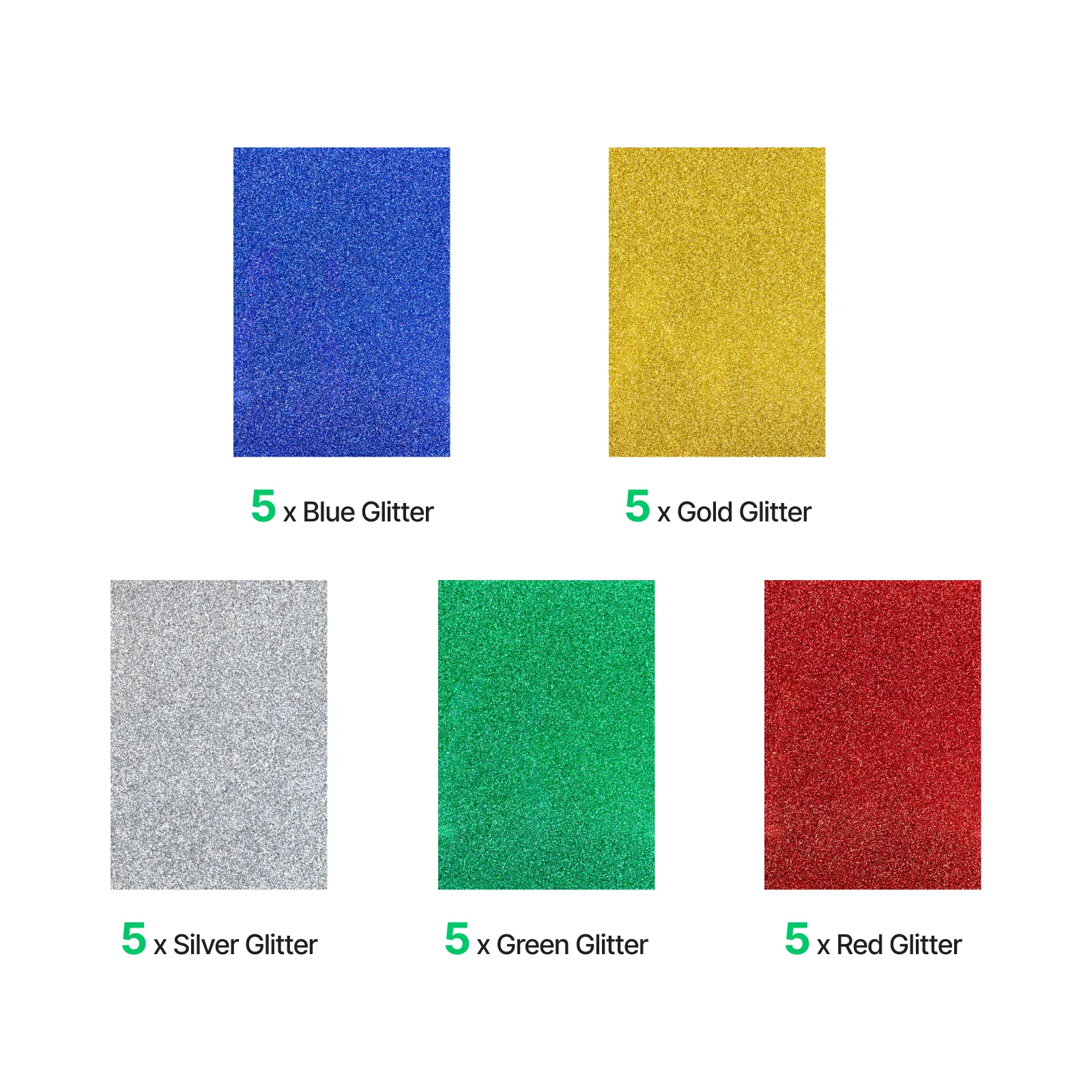 Multicolored Glitter Cardstock (25pcs) - Image 4
