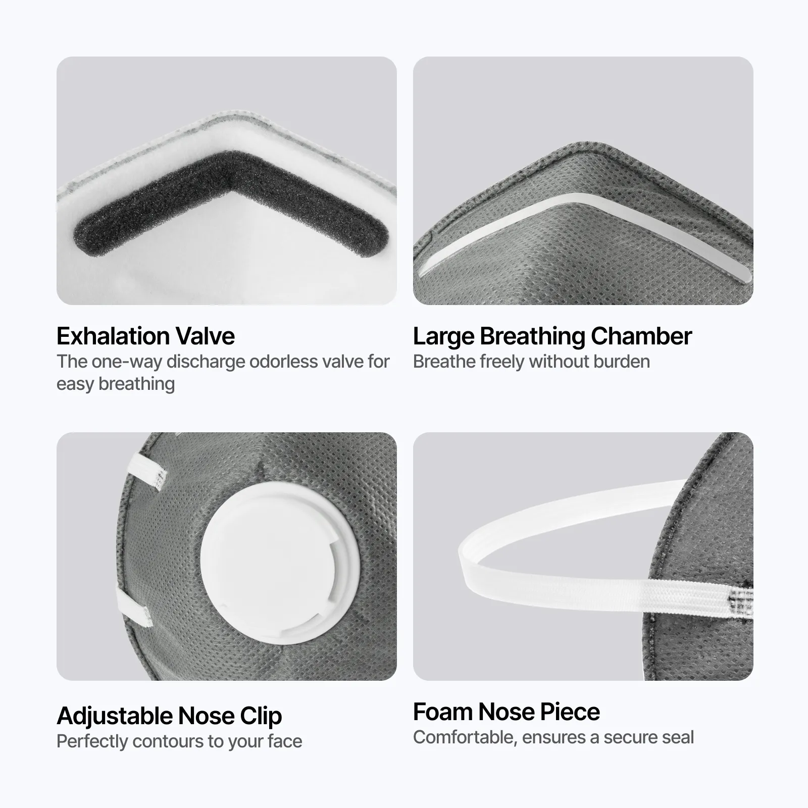 N95 Respirator Mask with Valve (50pcs) - Image 4