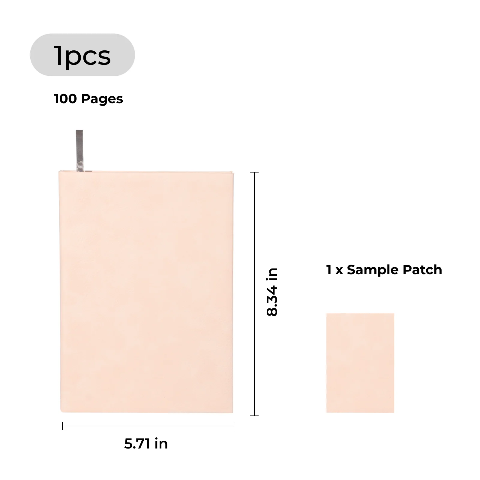Pale Pink to Gold Laserable PU Notebook - Image 3