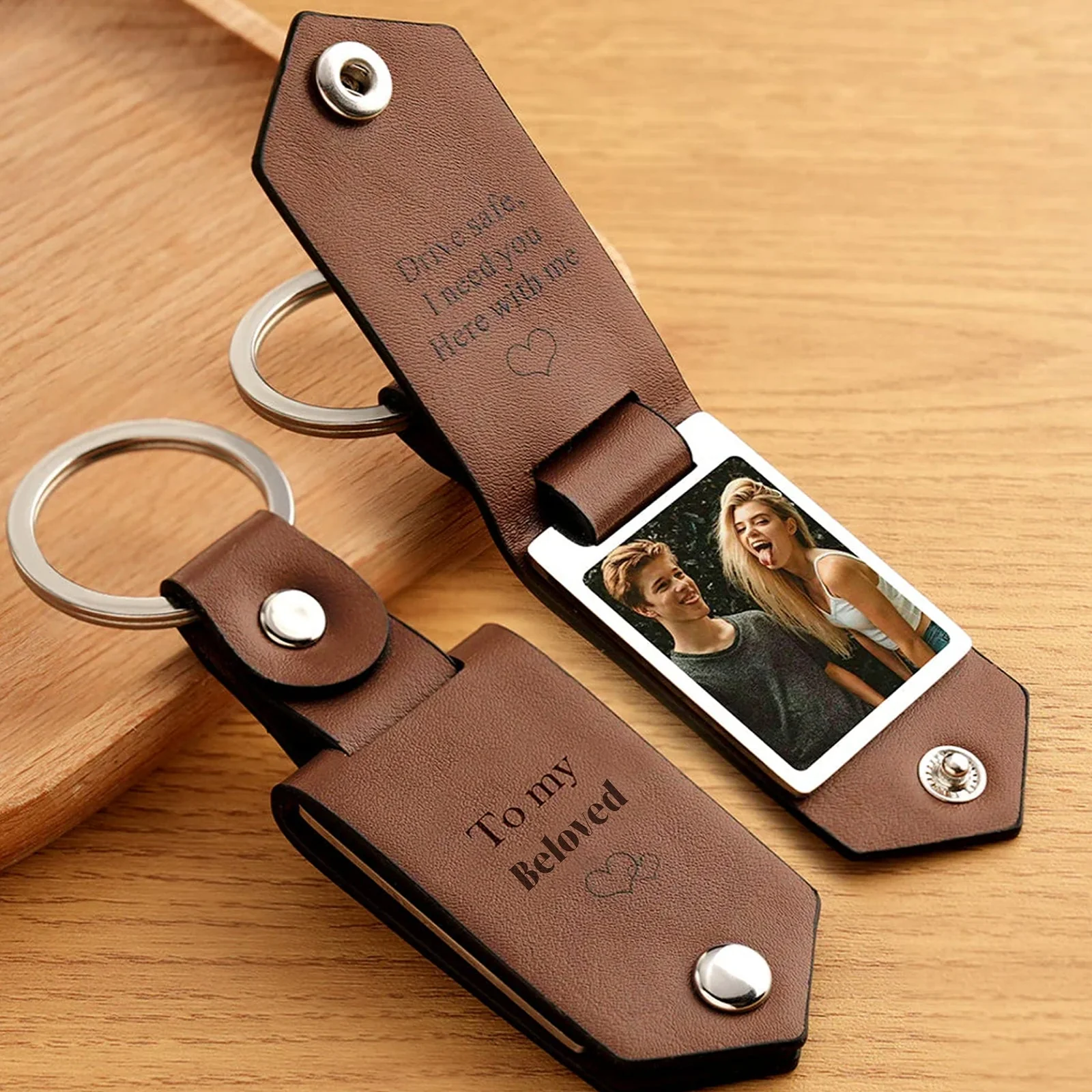 PU Keychain Holder with Sublimation Aluminum Sheet (4pcs) - Image 2