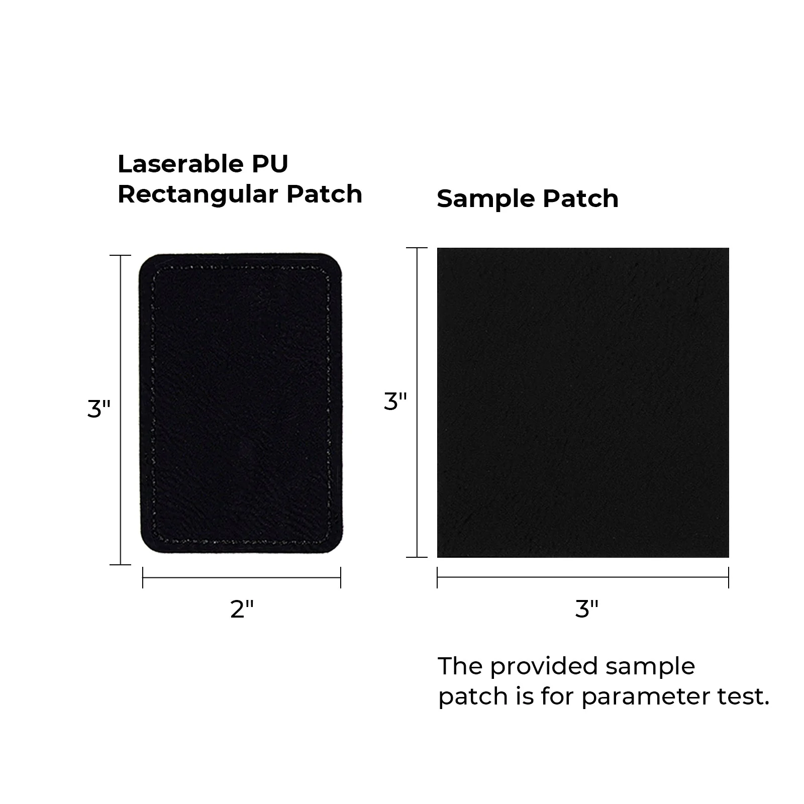 Rectangular Laserable PU Iron-on Patch (10pcs) - Image 10