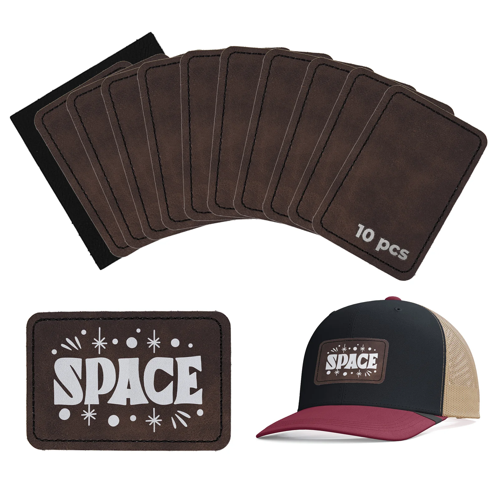 Rectangular Laserable PU Iron-on Patch (10pcs) - Image 12