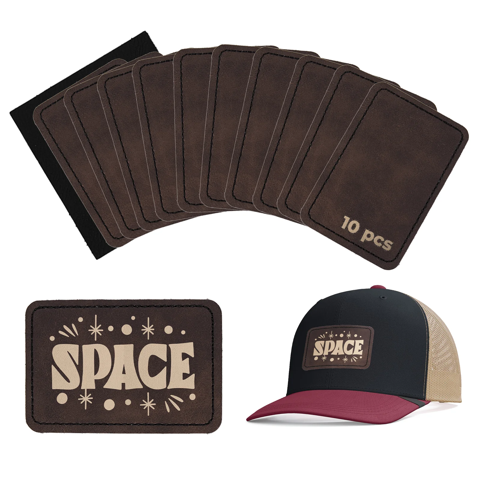 Rectangular Laserable PU Iron-on Patch (10pcs) - Image 14