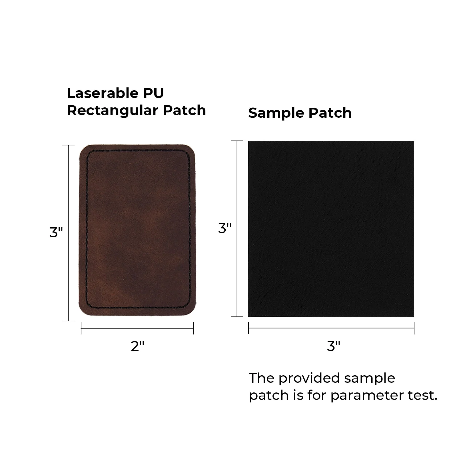 Rectangular Laserable PU Iron-on Patch (10pcs) - Image 15