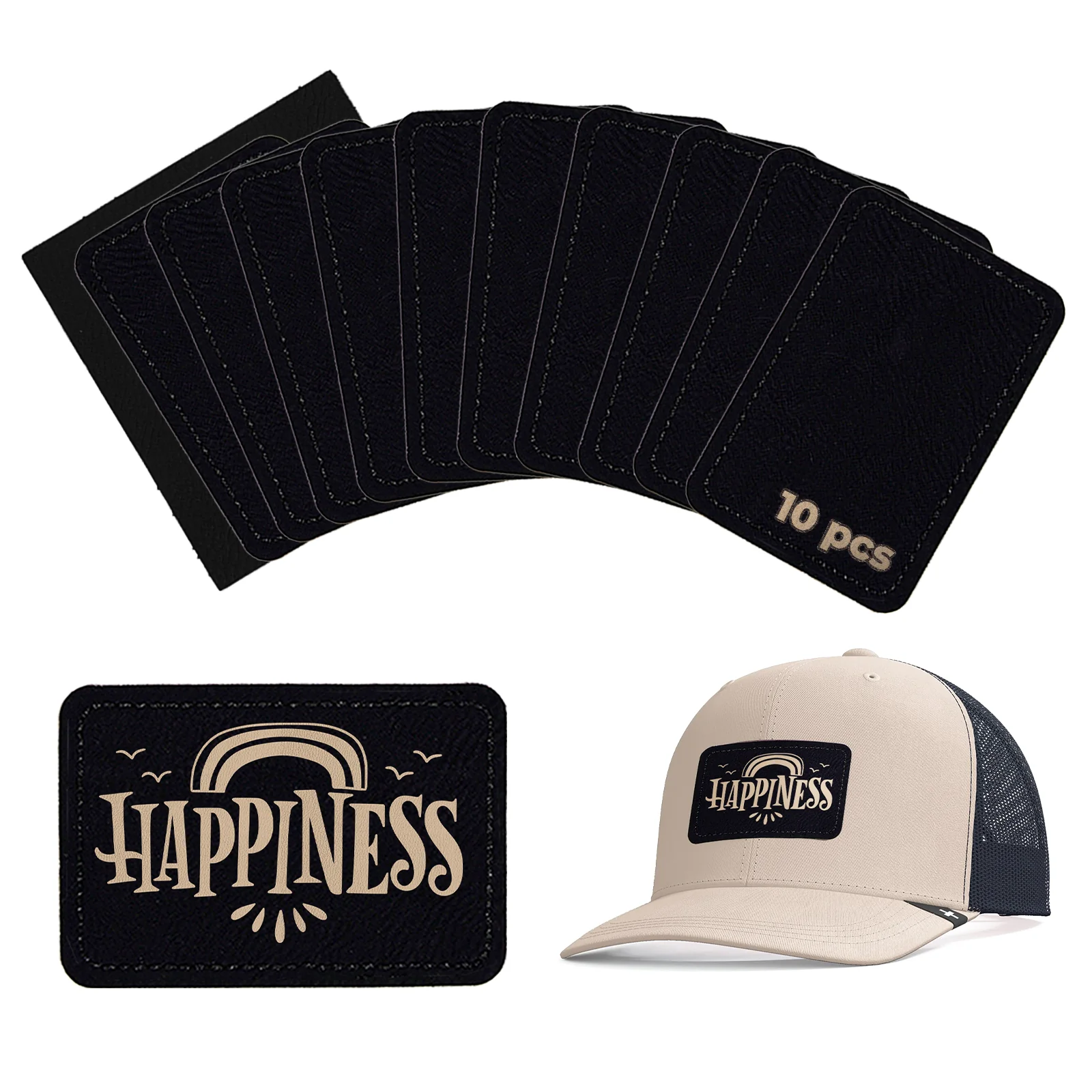 Rectangular Laserable PU Iron-on Patch (10pcs) - Image 7