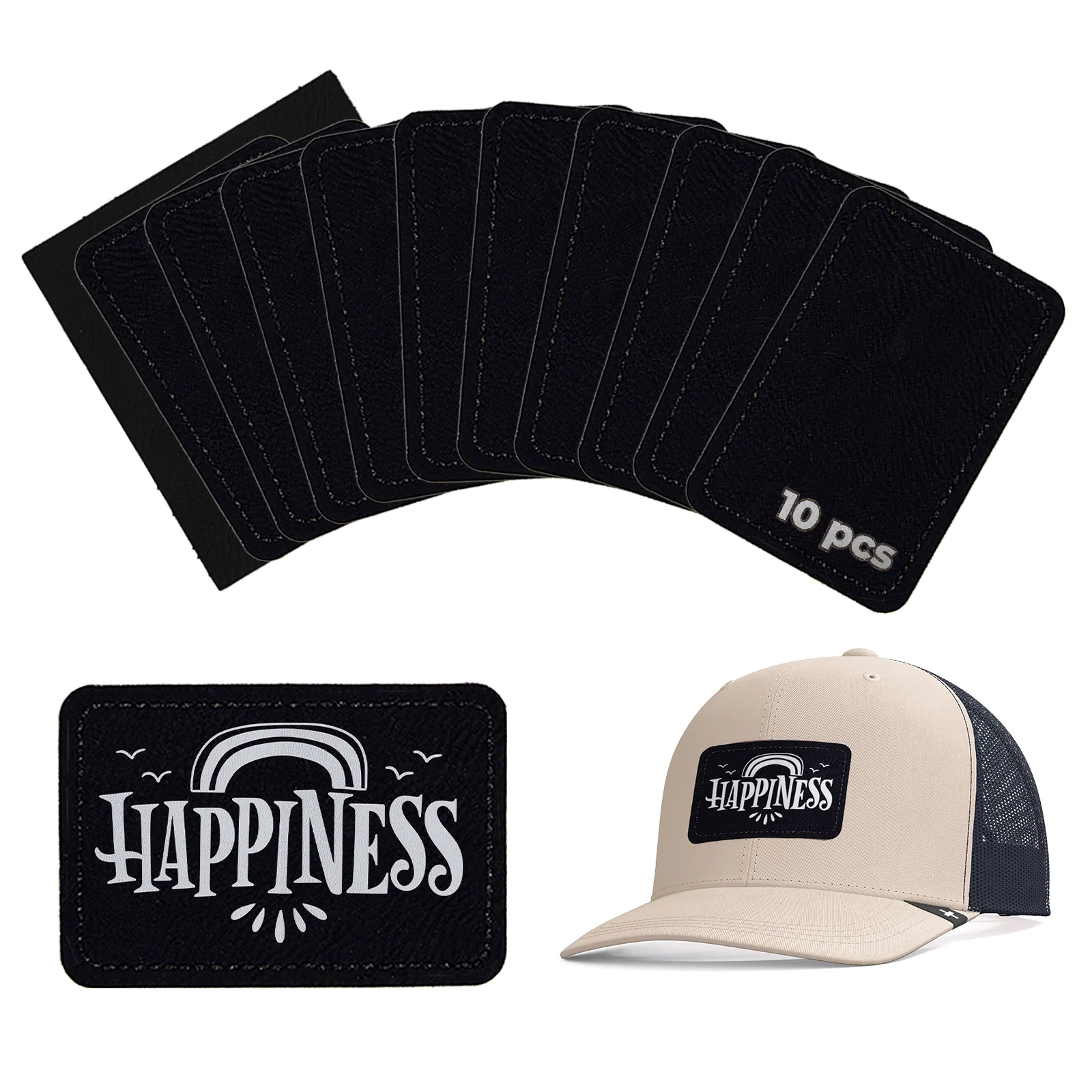 Rectangular Laserable PU Iron-on Patch (10pcs) - Image 9