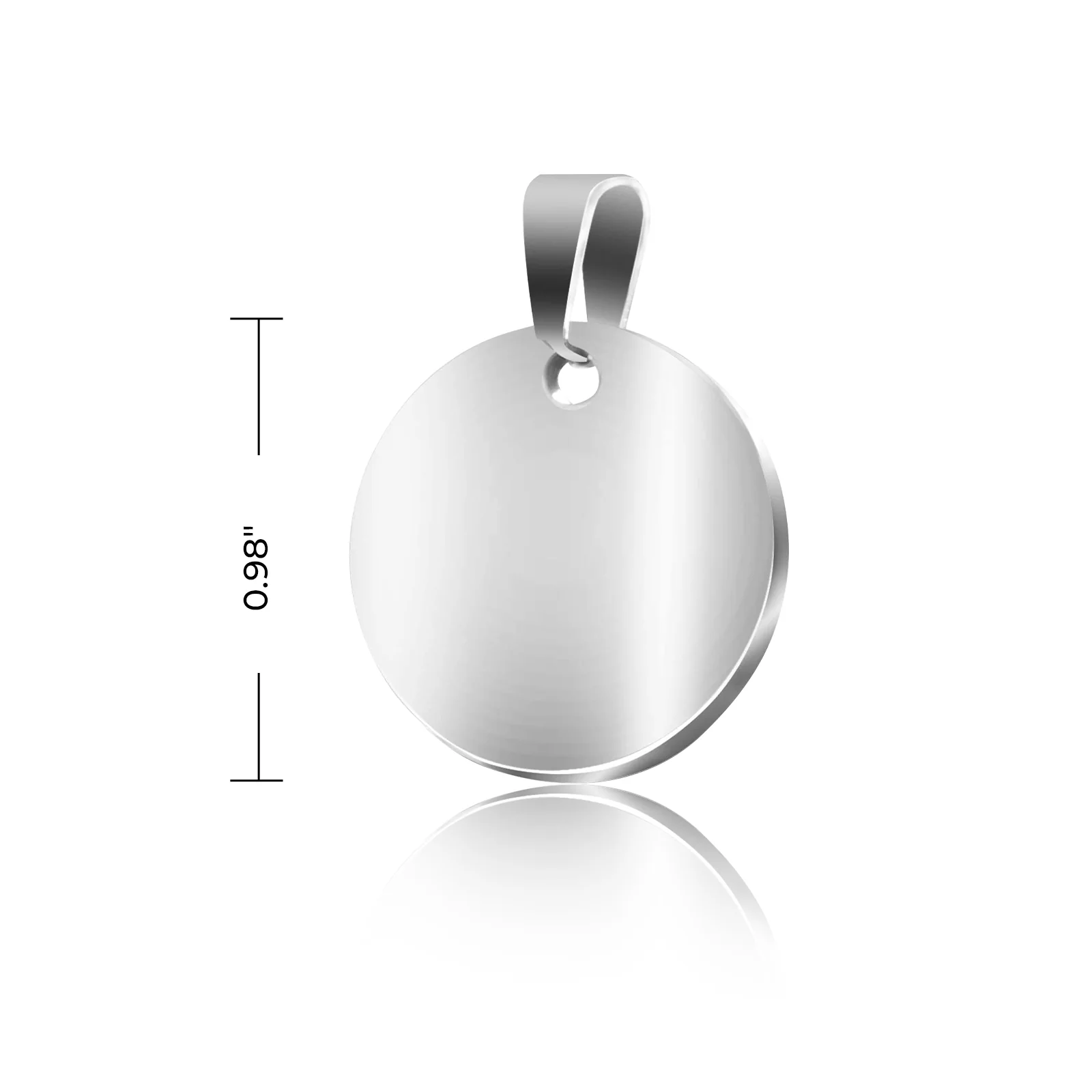 Round Stainless Steel Tag for Laser Engraving (10pcs) - Image 3