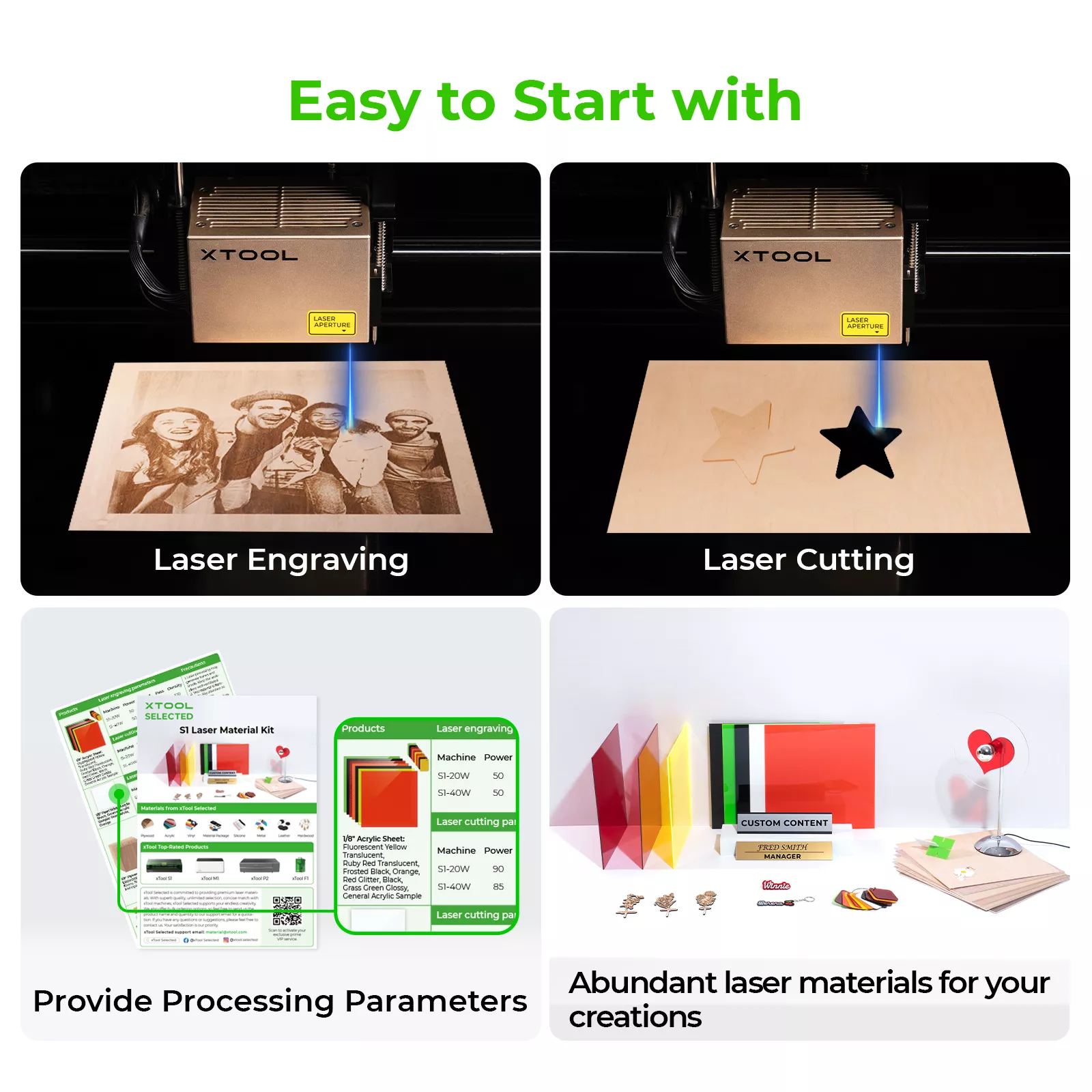 xTool S1 Laser Material Kit (34pcs) - Image 5