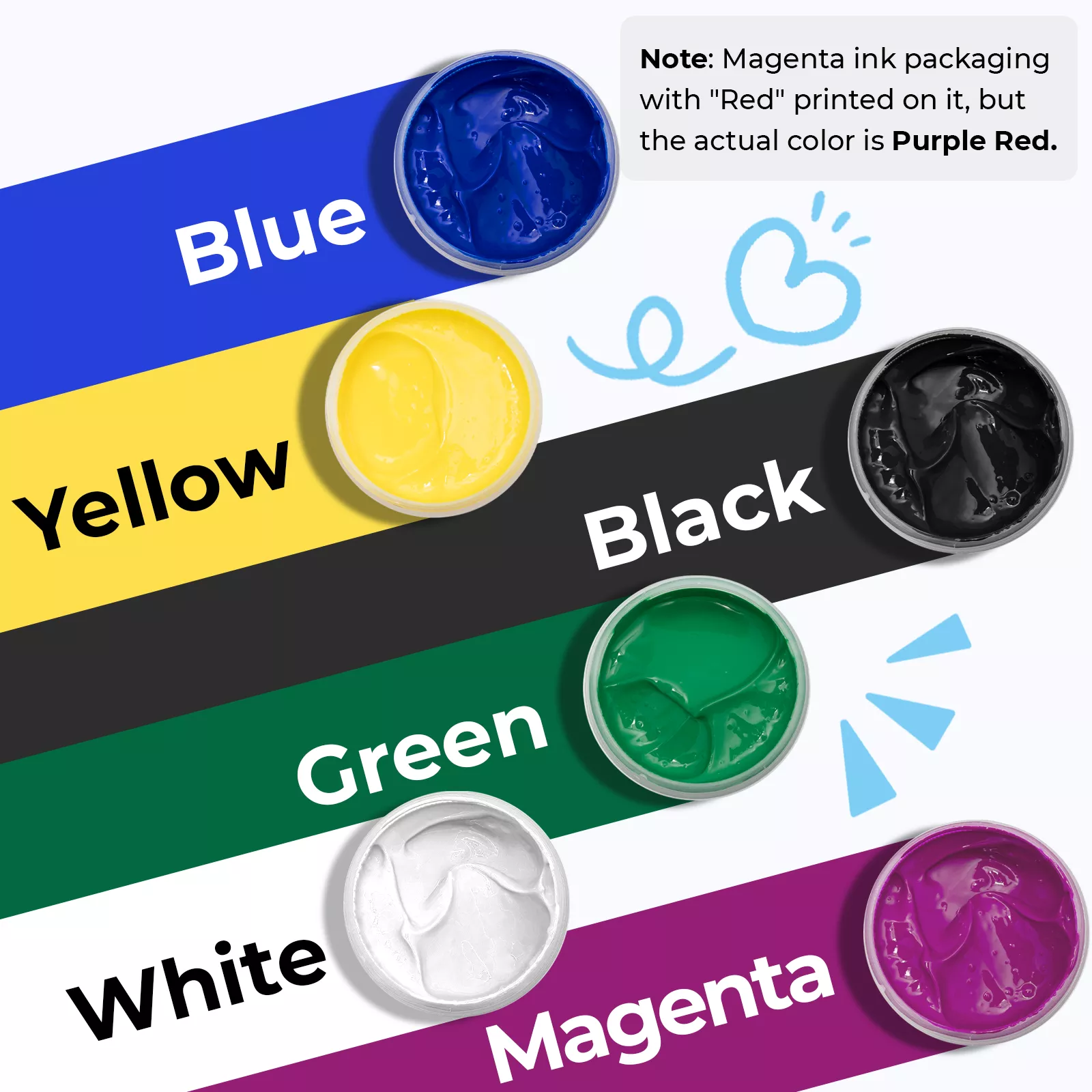 Screen Printing Ink Set (6 Colors) - Image 3
