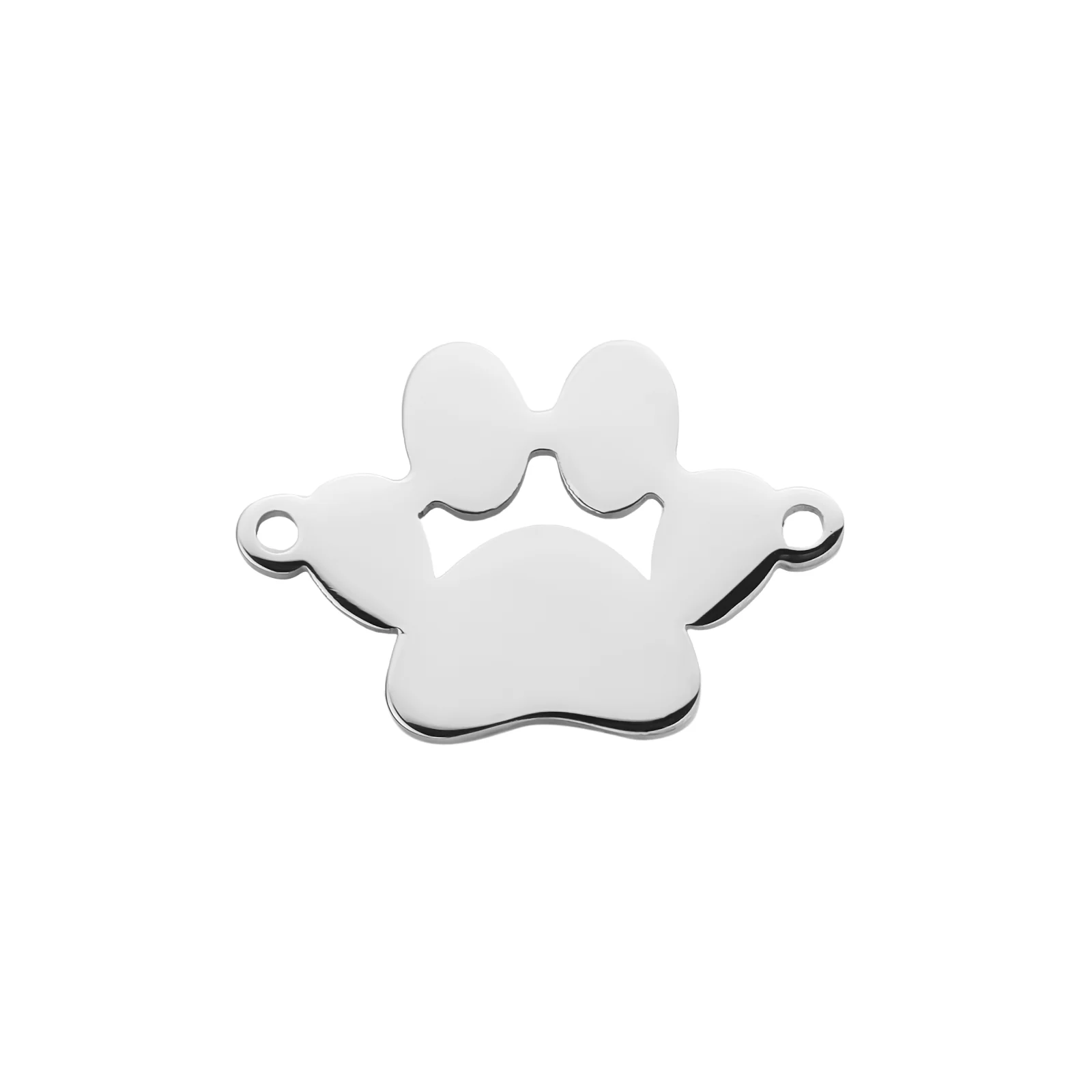 Stainless Steel Dog Paw Hang Pendant (10pcs) - Image 4