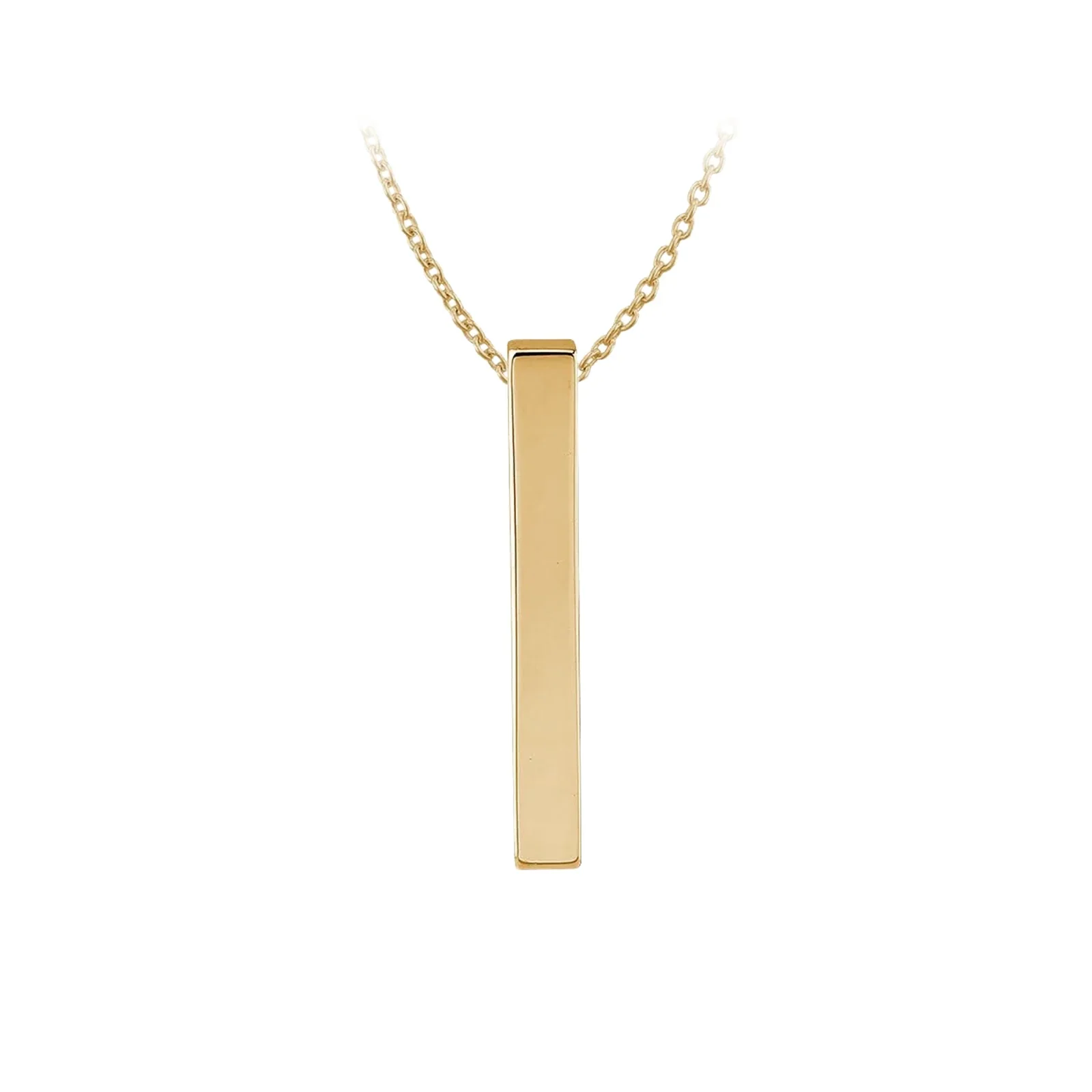 Stainless Steel Gold Vertical Bar Necklace (6pcs)
