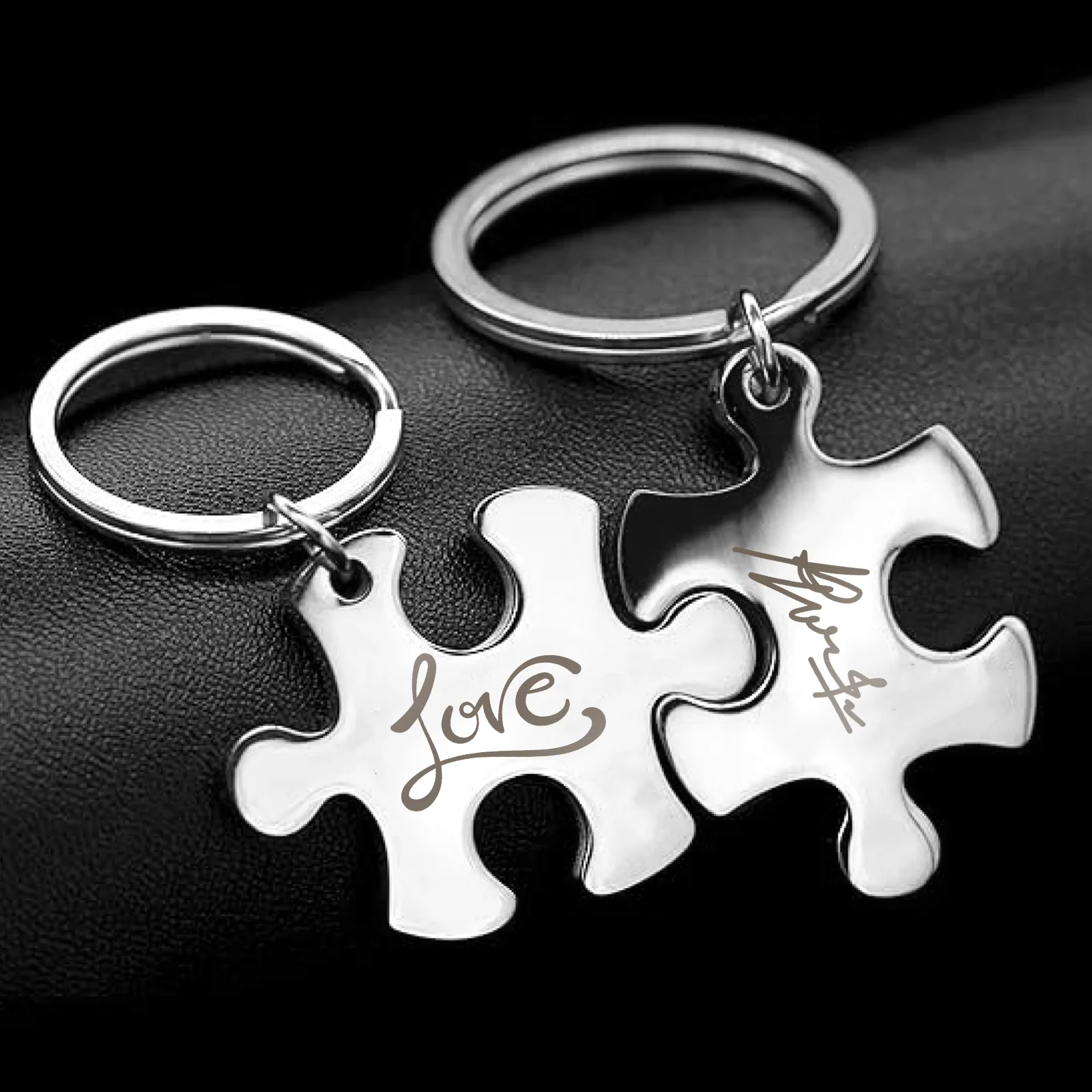 Stainless Steel Jigsaw Keychain (10pcs) - Image 2