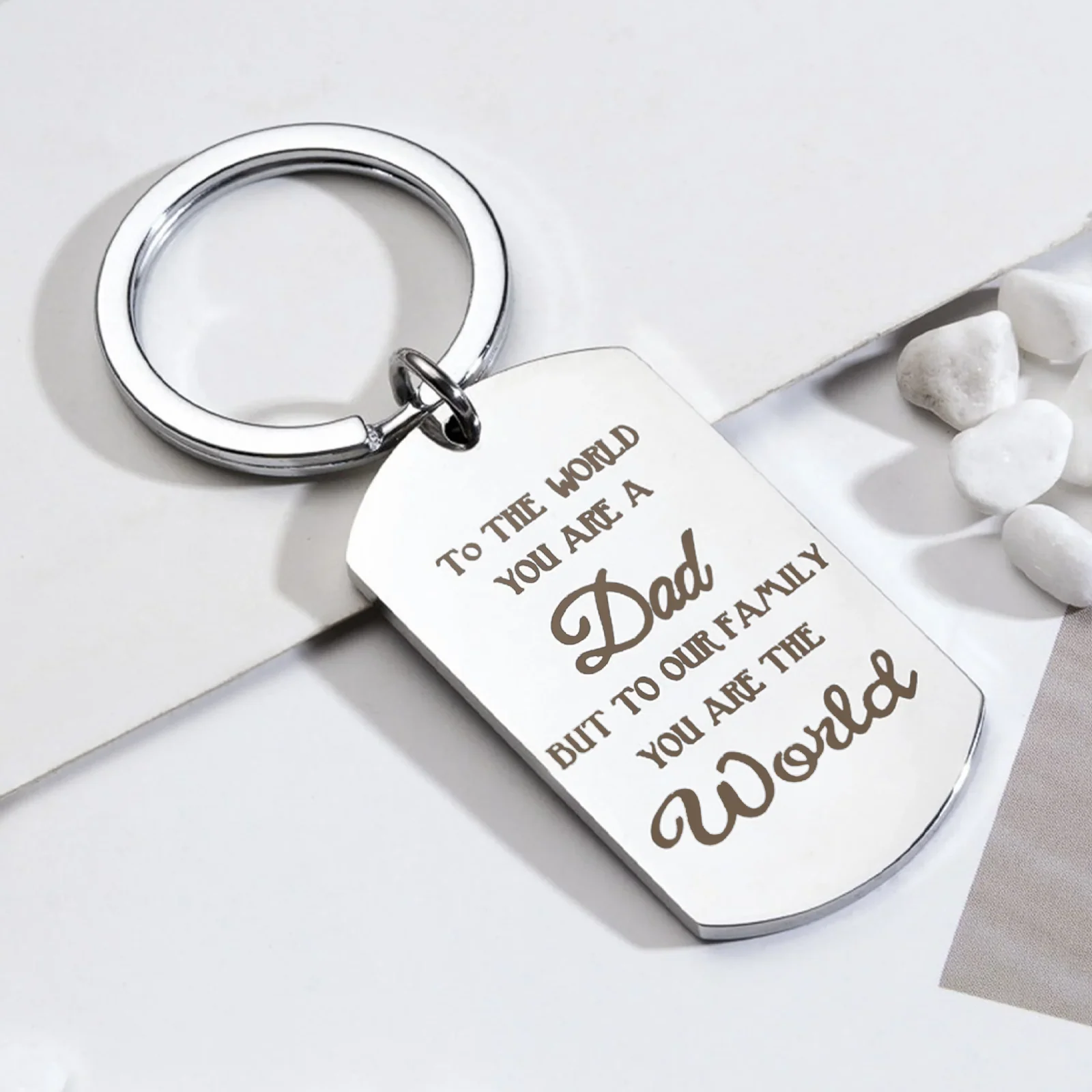 Stainless Steel Military Keychain (10pcs) - Image 2