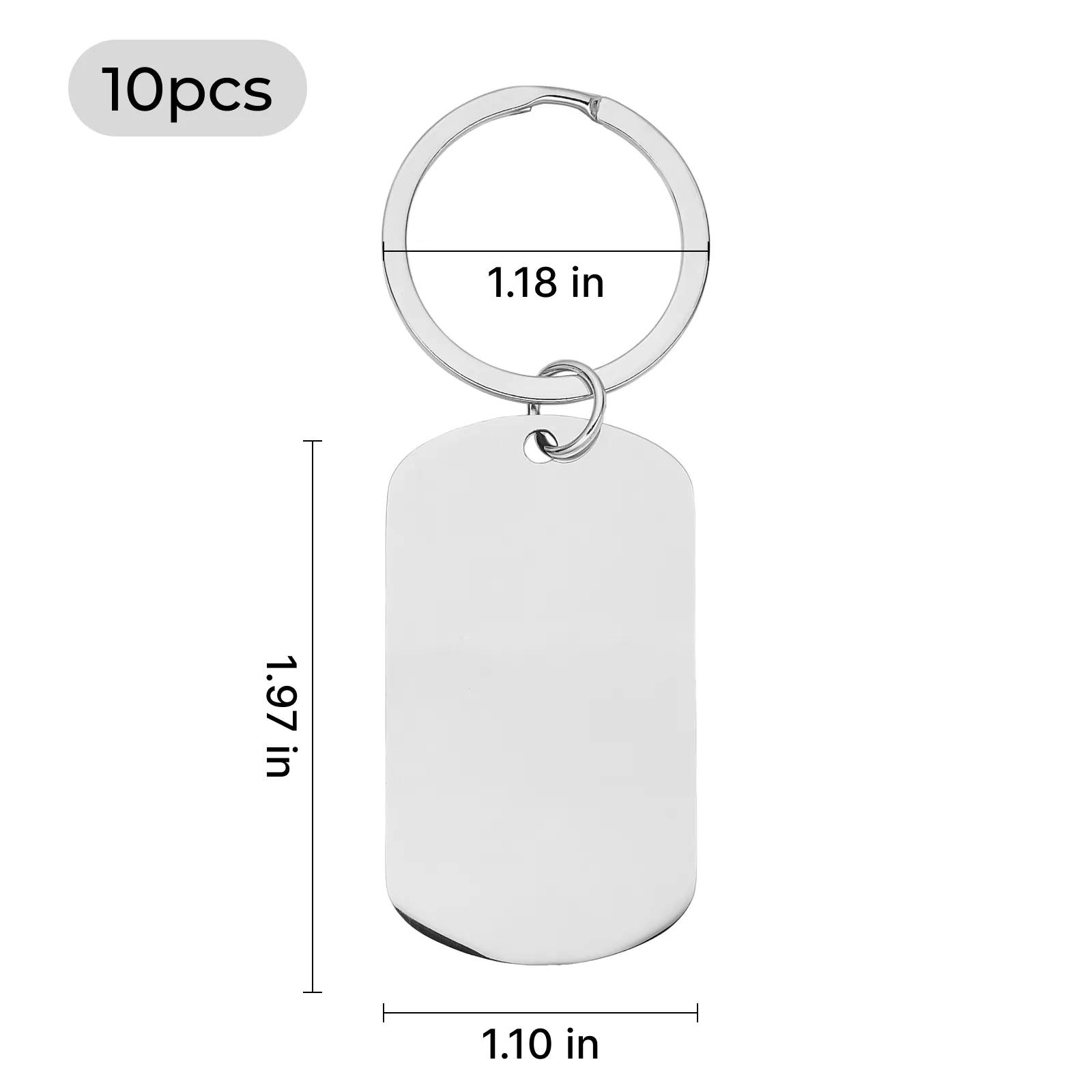 Stainless Steel Military Keychain (10pcs) - Image 3